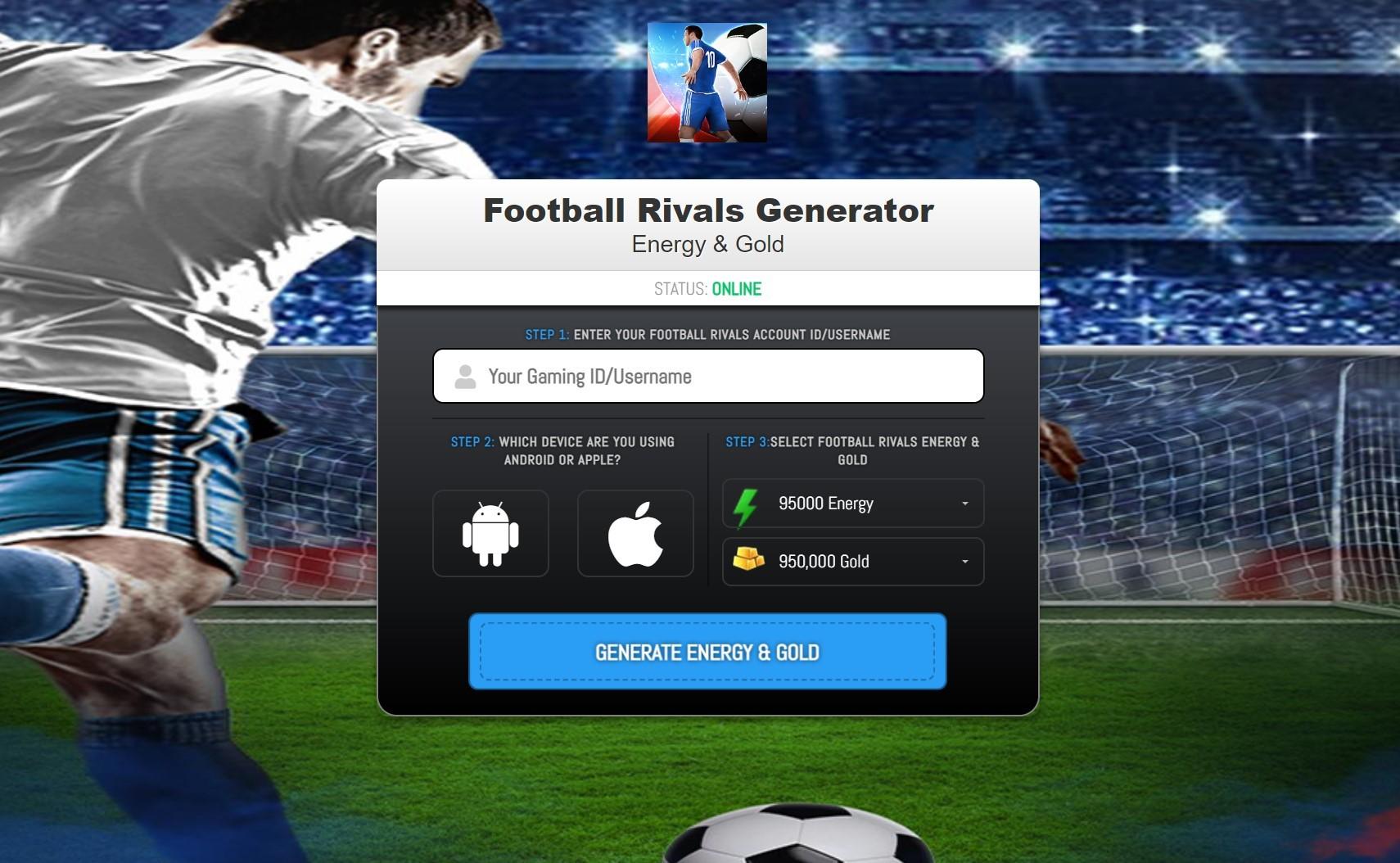 Football Rivals Hack Instantly Gold & Energy Mod 2023 by football