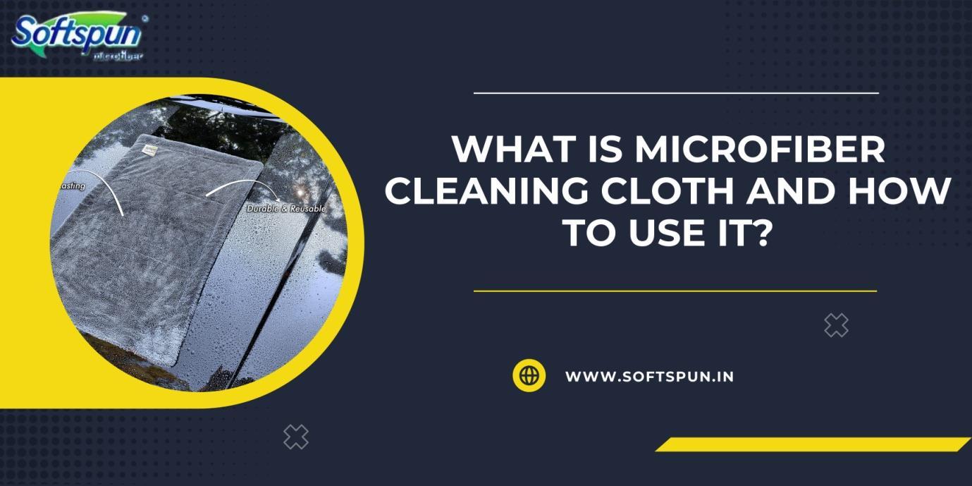 1200 GSM Microfiber Cleaning Cloths for cars Super Absorbent & LintFree by SoftSpun Microfiber
