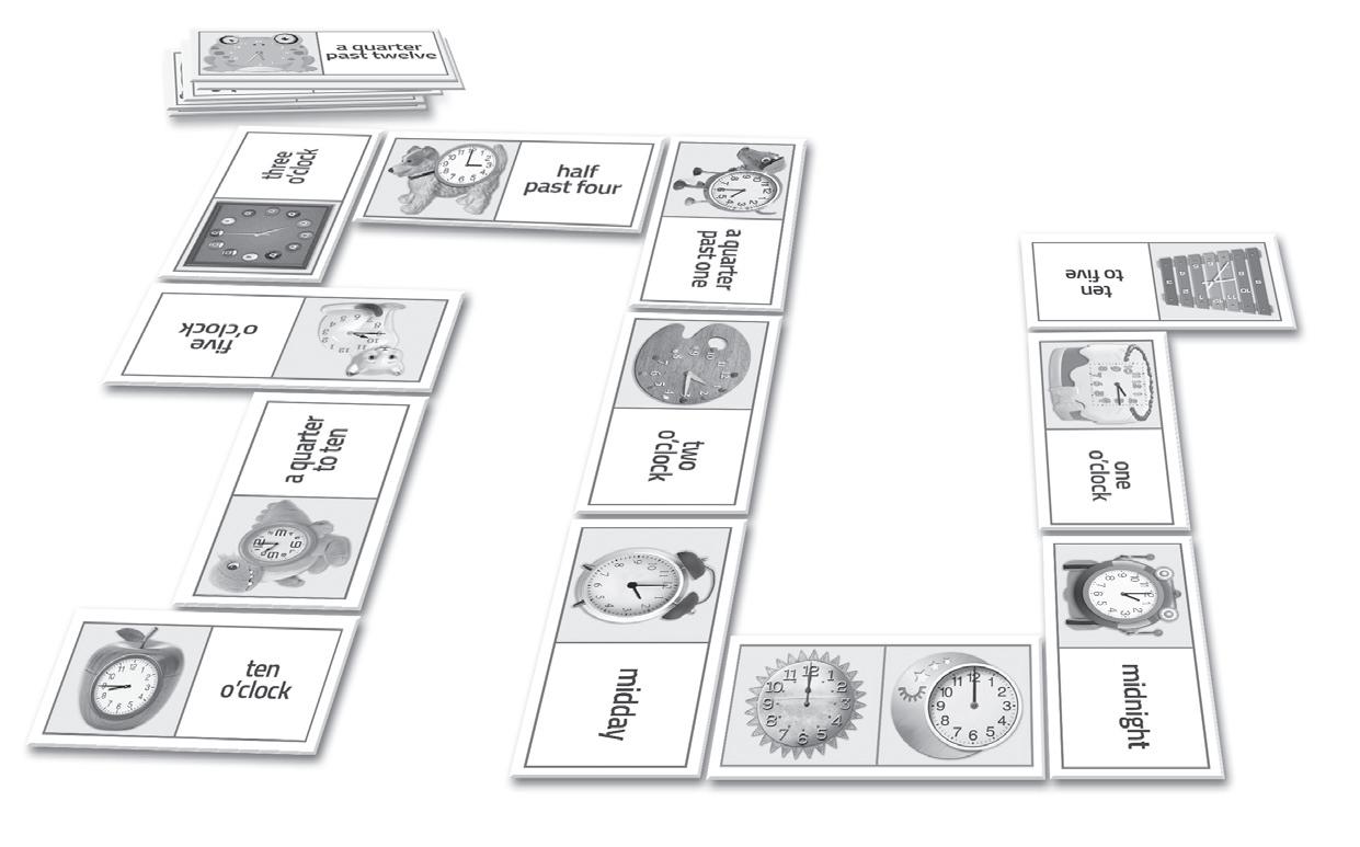 Learning Resources - Domino Dell'Ora: Gioco Educativo Per Imparare A Leggere L'Ora, Formato 12/24 Ore, Con Orologio Analogico E Digitale, Perfetto Per Bambini 6+ Anni