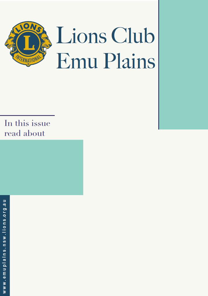 Lions Club of Emu Plains Jan 2023 issue LATE EDITION by