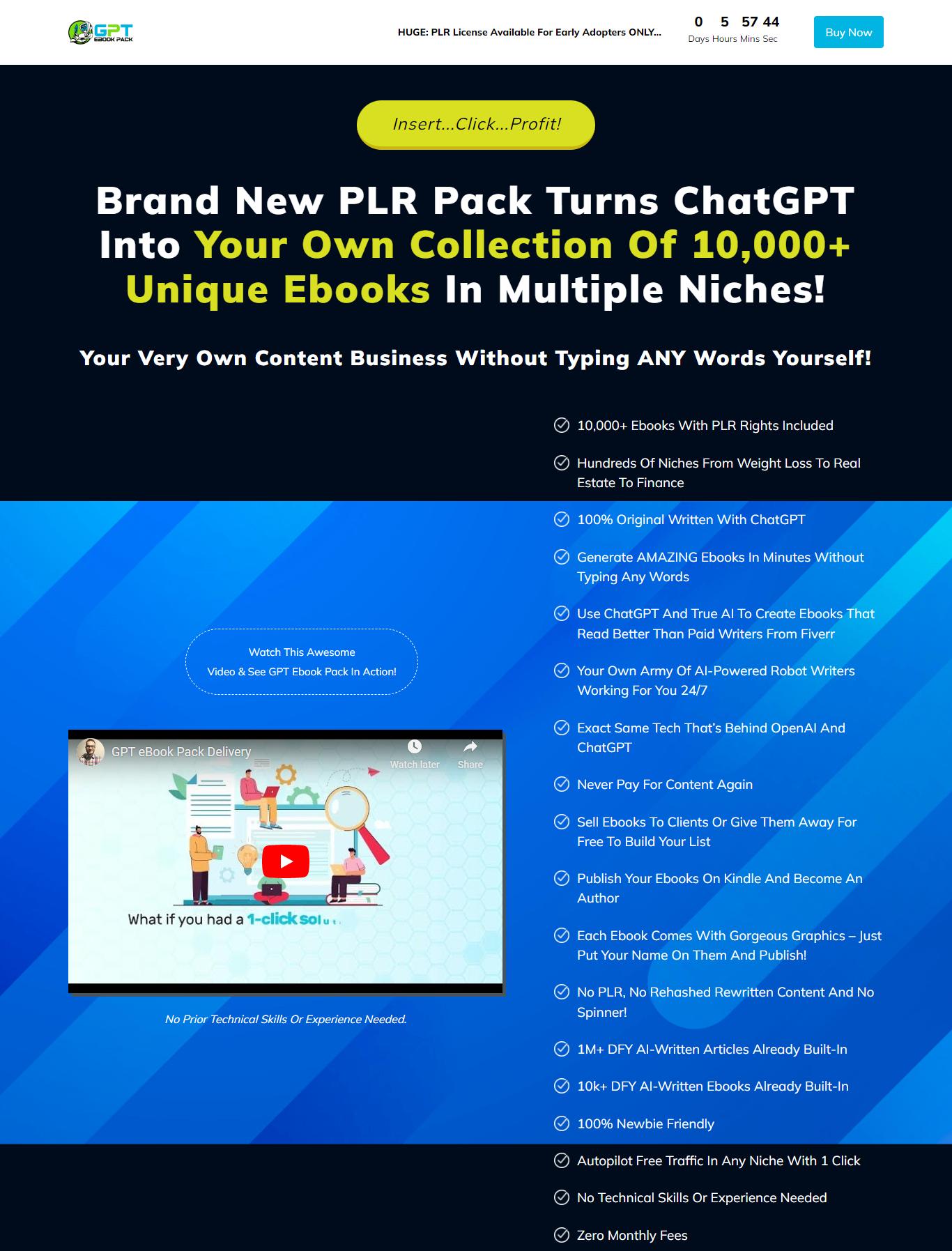 GPT eBook Pack Get Your Own Collection Of 10,000+ Unique Ebooks In