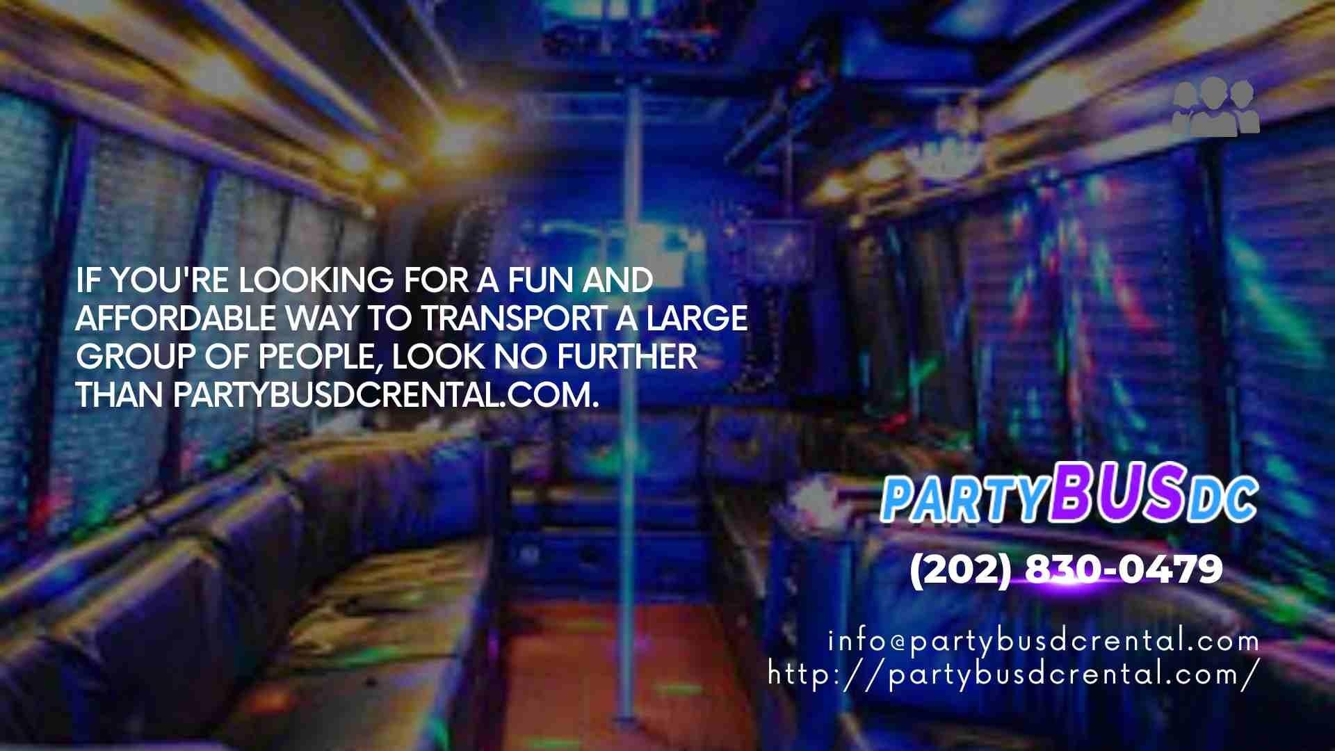 Cheap Party Bus Rentals DC, MD, and VA with Party Bus DC Rental Company