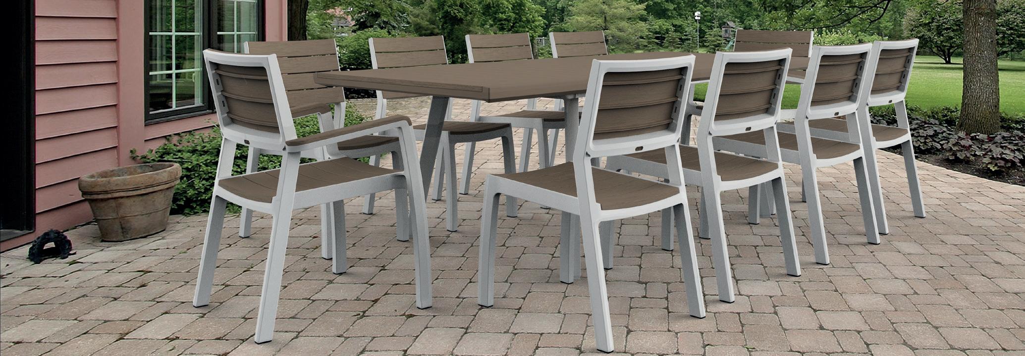 Keter Armario de jardín Patio Store (140 x 73,6 cm, Plástico, Gris