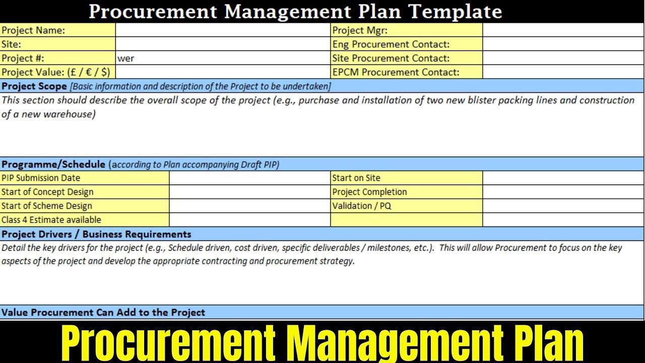 Procurement Management Plan Template By Project Managementools Issuu