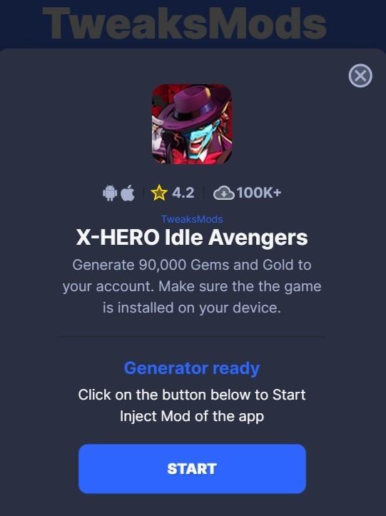 XHERO Idle Avengers Hack Gems and Gold Codes 2023 by xheroidle