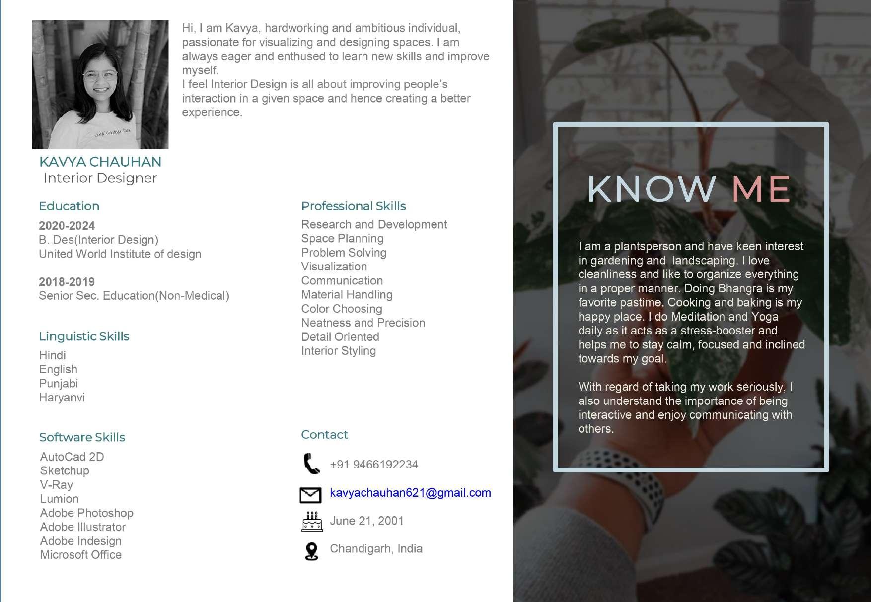 Undergraduate Portfolio Interior and Furniture Design by Kavya Chauhan ...