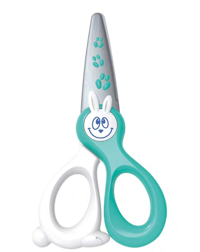 Total Control Kids Scissors 13cm sciccors. Ergonomic Children Scissors for  age 4+. Colorful Infant scissors with 3 finger positions