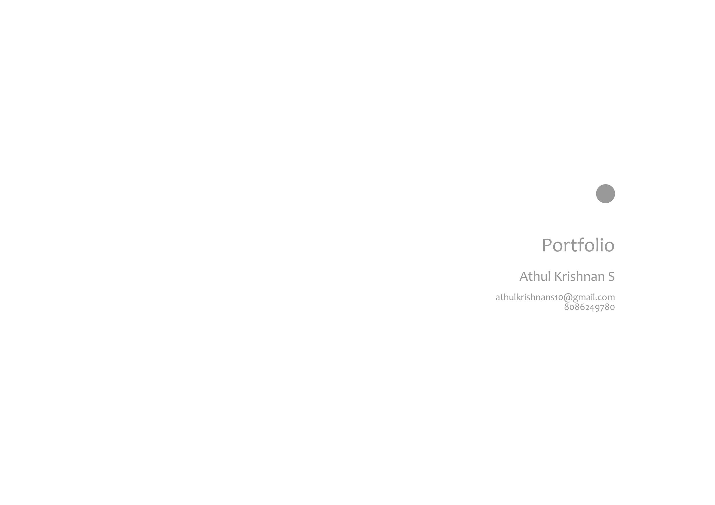 UD PORTFOLIO-ATHUL KRISHNAN by Athul Krishnan.S - Issuu