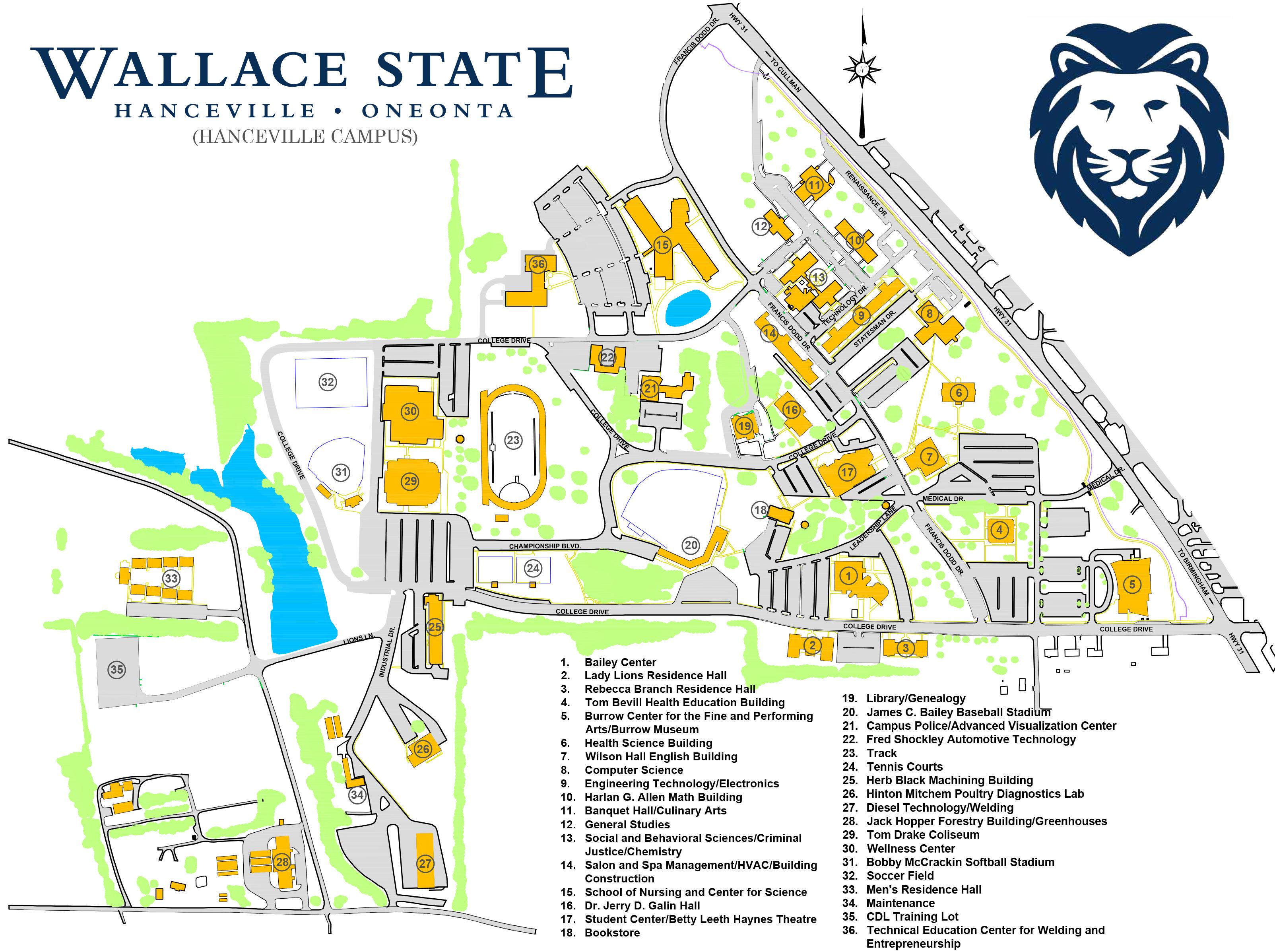Campus Map 2023 by Wallace State Community College Issuu