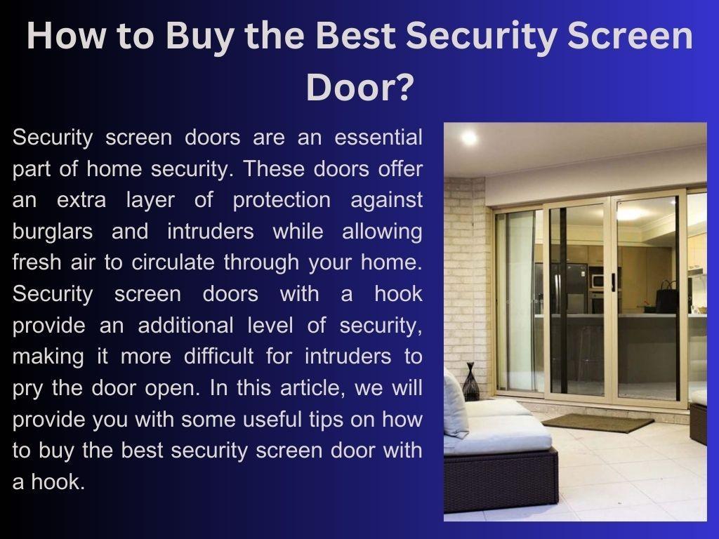 How to Buy the Best Security Screen Door by Brisbane Security Screens