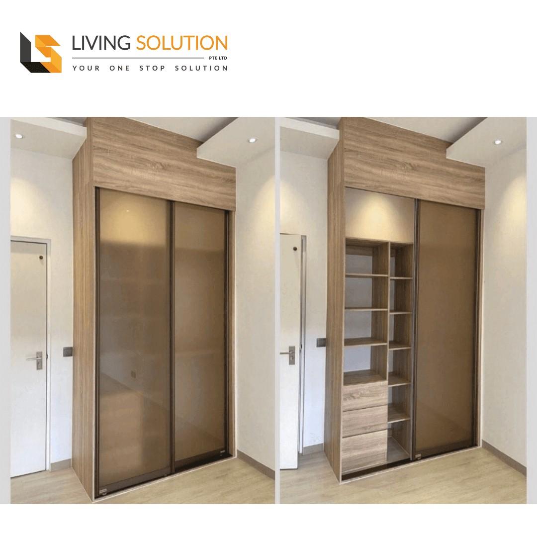 Sliding Door Wardrobe Singapore by Living