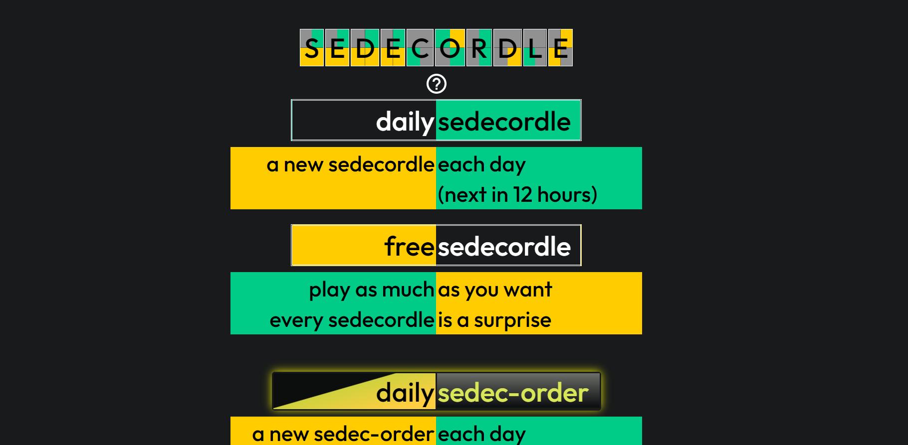 sedecordle