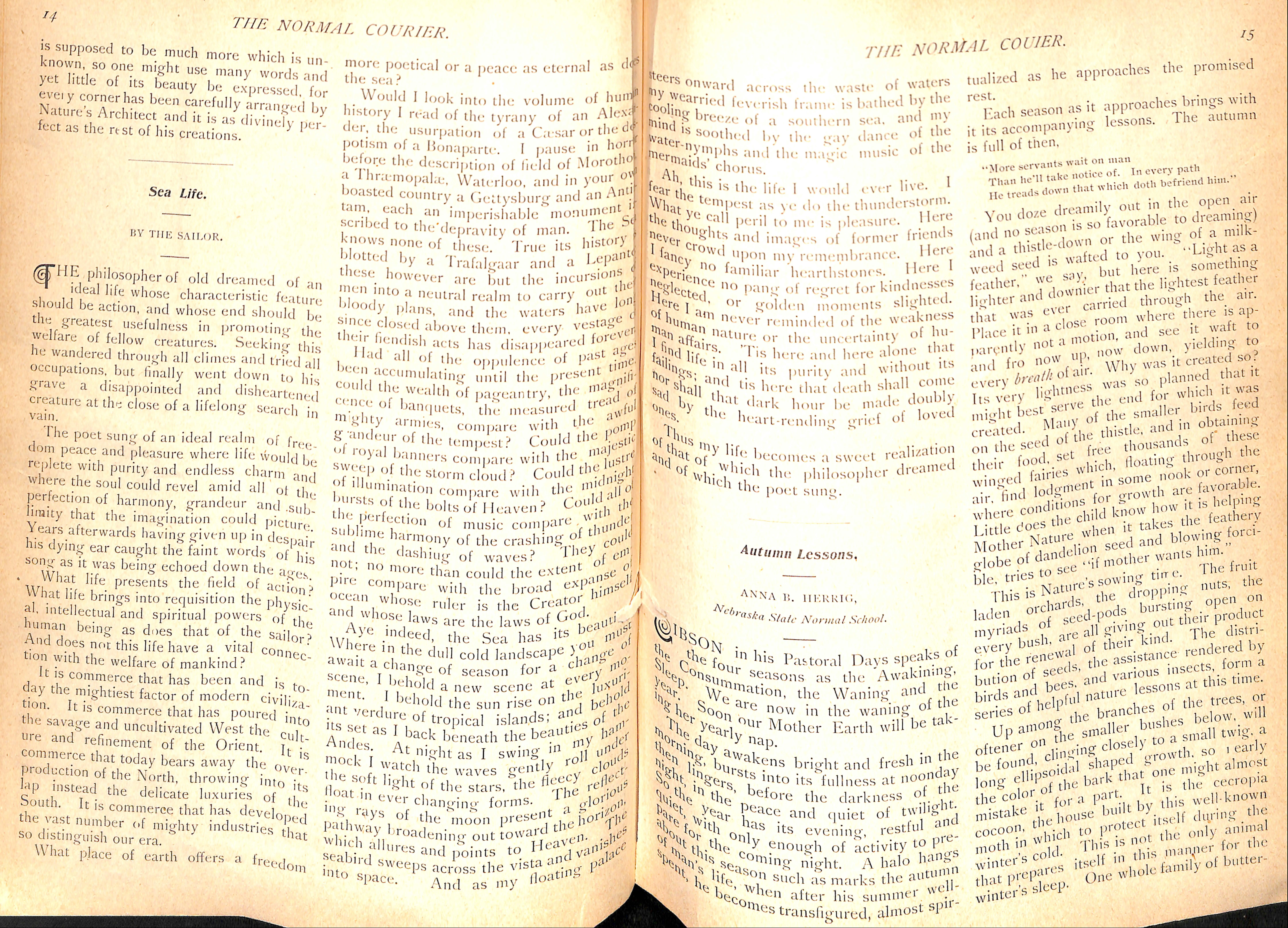  mir hebe sluty -22" 1894-1895 Normal Courier issues 1-10 by Peru State College Library - Issuu