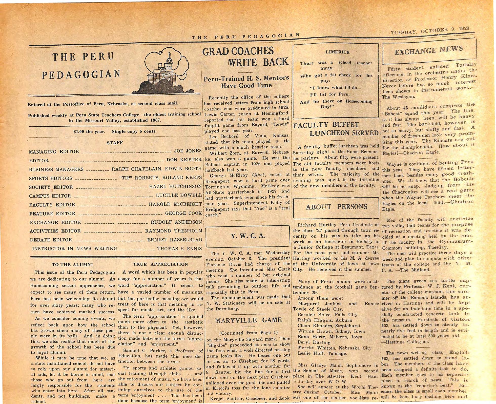 1928-1929 Peru Pedagogian Issues 1-38 by Peru State College Library - Issuu