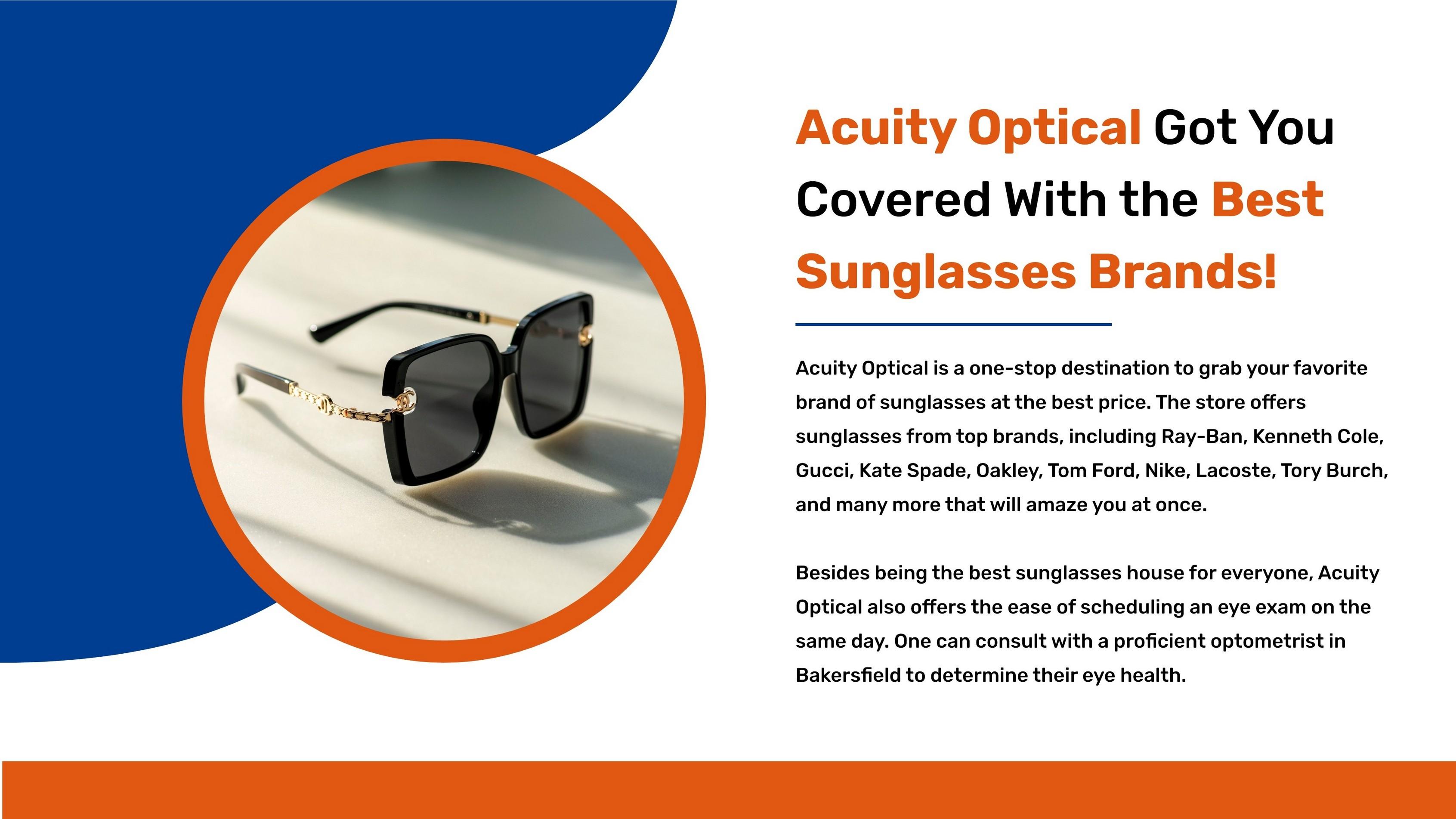 Get the Best Sunglasses Bakersfield at Low Price at Acuity Optical by ...