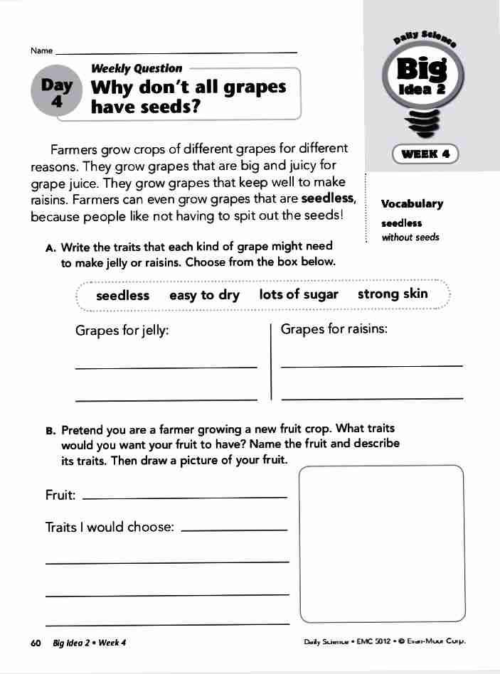 Why can't an apple tree grow oranges & Why don't all grapes have seeds