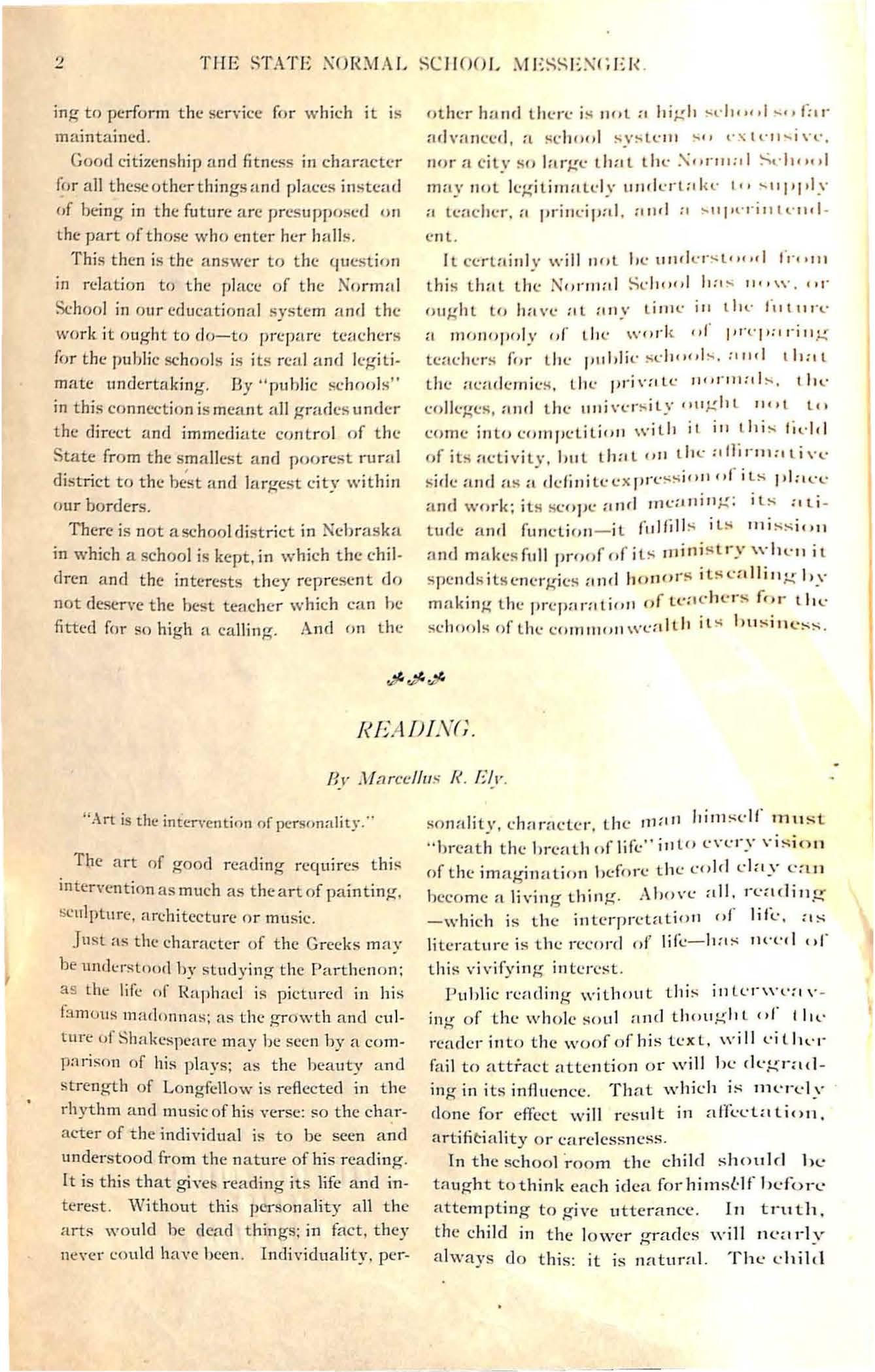 1898-1899 State Normal School Messenger issues 1-9 by Peru State College  Library - Issuu
