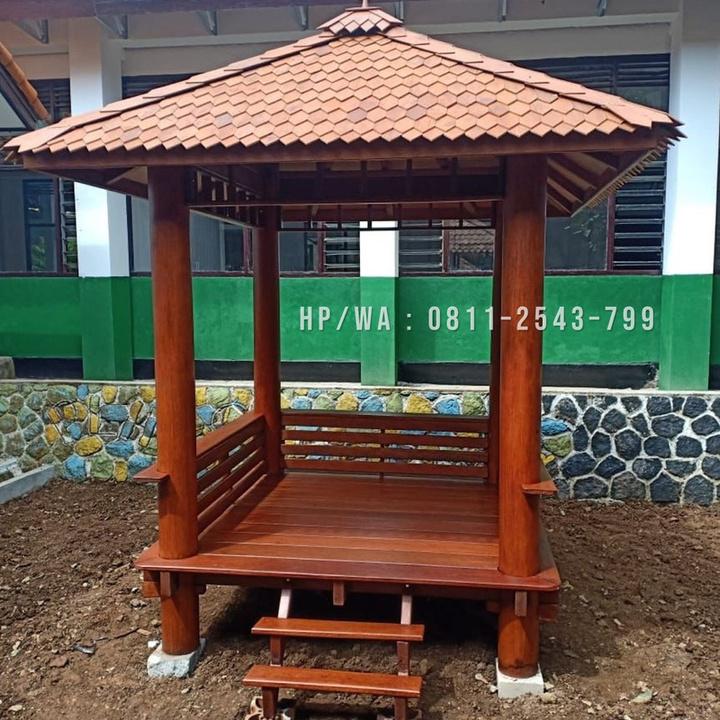 Produsen Gazebo Kayu, HP/WA : 0811-2543-799 Gazebo Kayu Minimalis