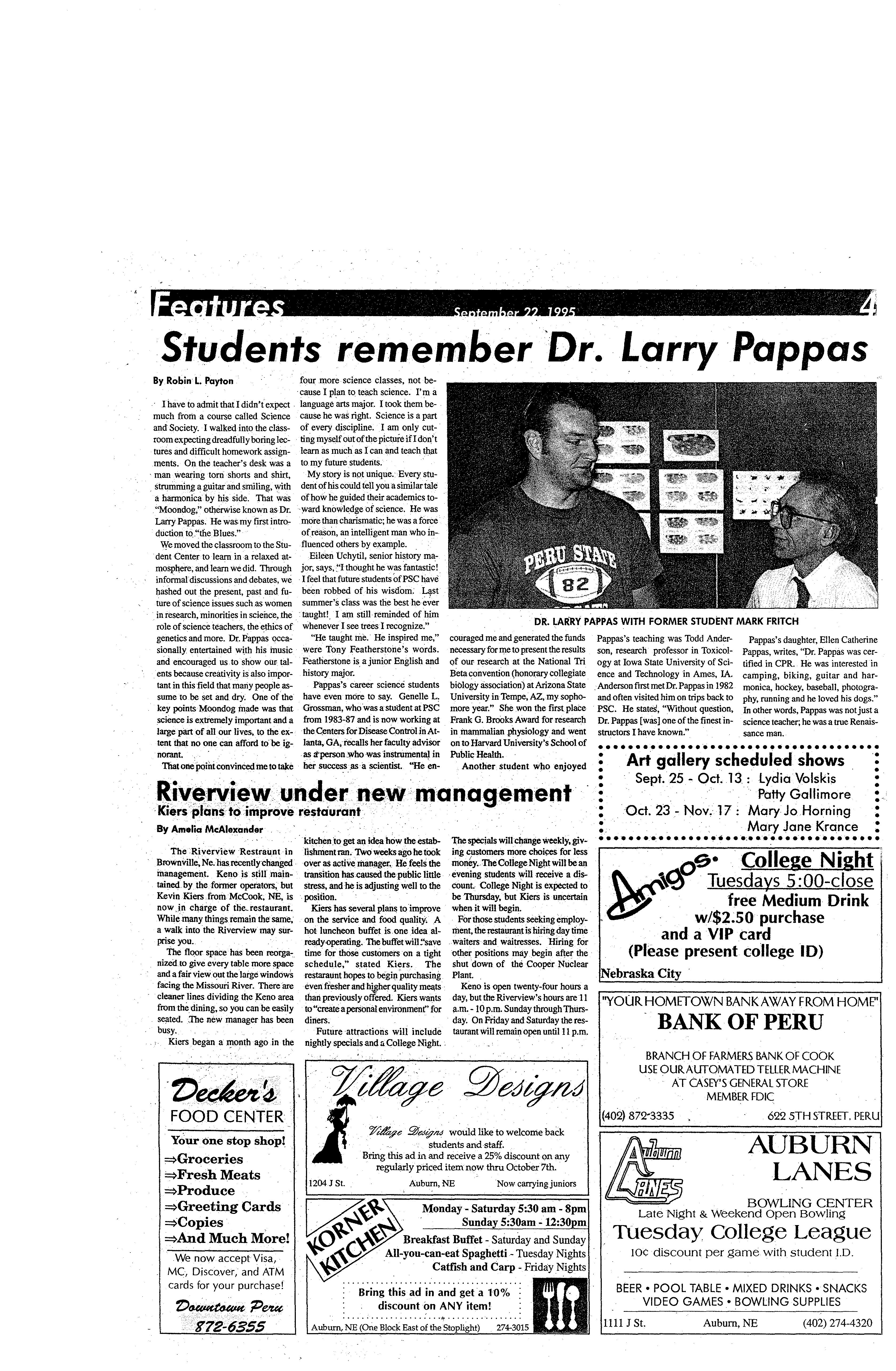 1995-1996 The Times (Peru, Ne) - issues 1-12 by Peru State College Library 