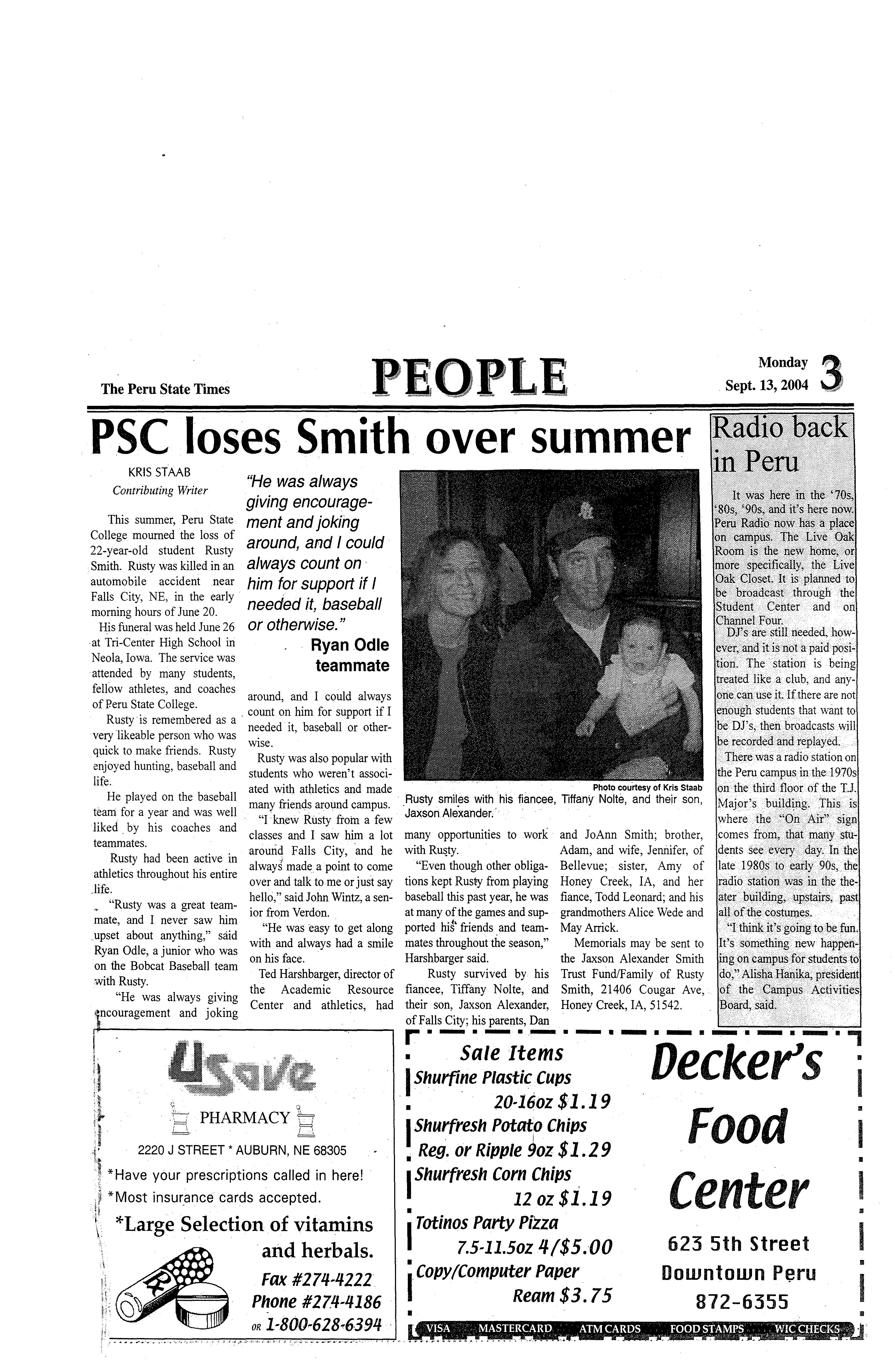 2004-2005 Peru State Times (Peru, NE) - issues 1-10 by Peru State College Library