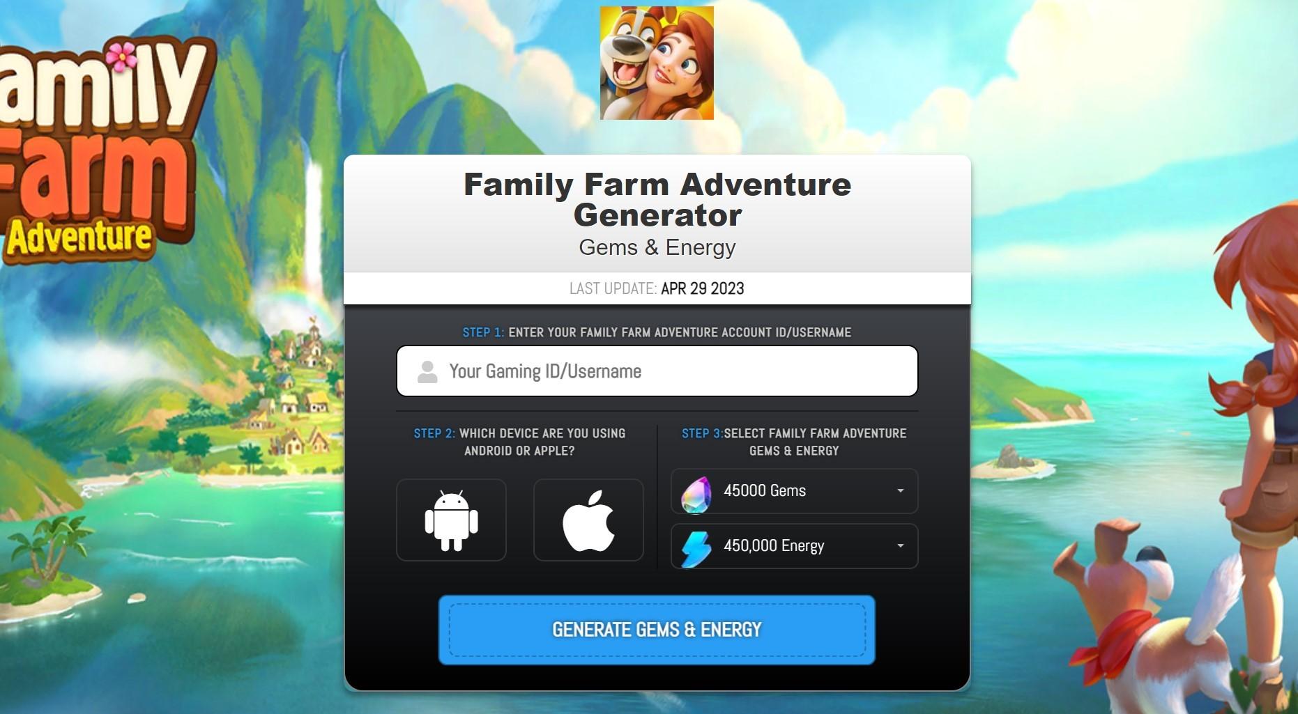 Family Farm Adventure Hack Guide 2023 How To Get Gems Energy With Cheats iOS Android MOD APK Family Farm Adventure Hack Guide 2023 How To Get Gems Energy With Cheats iOS Android MOD APK