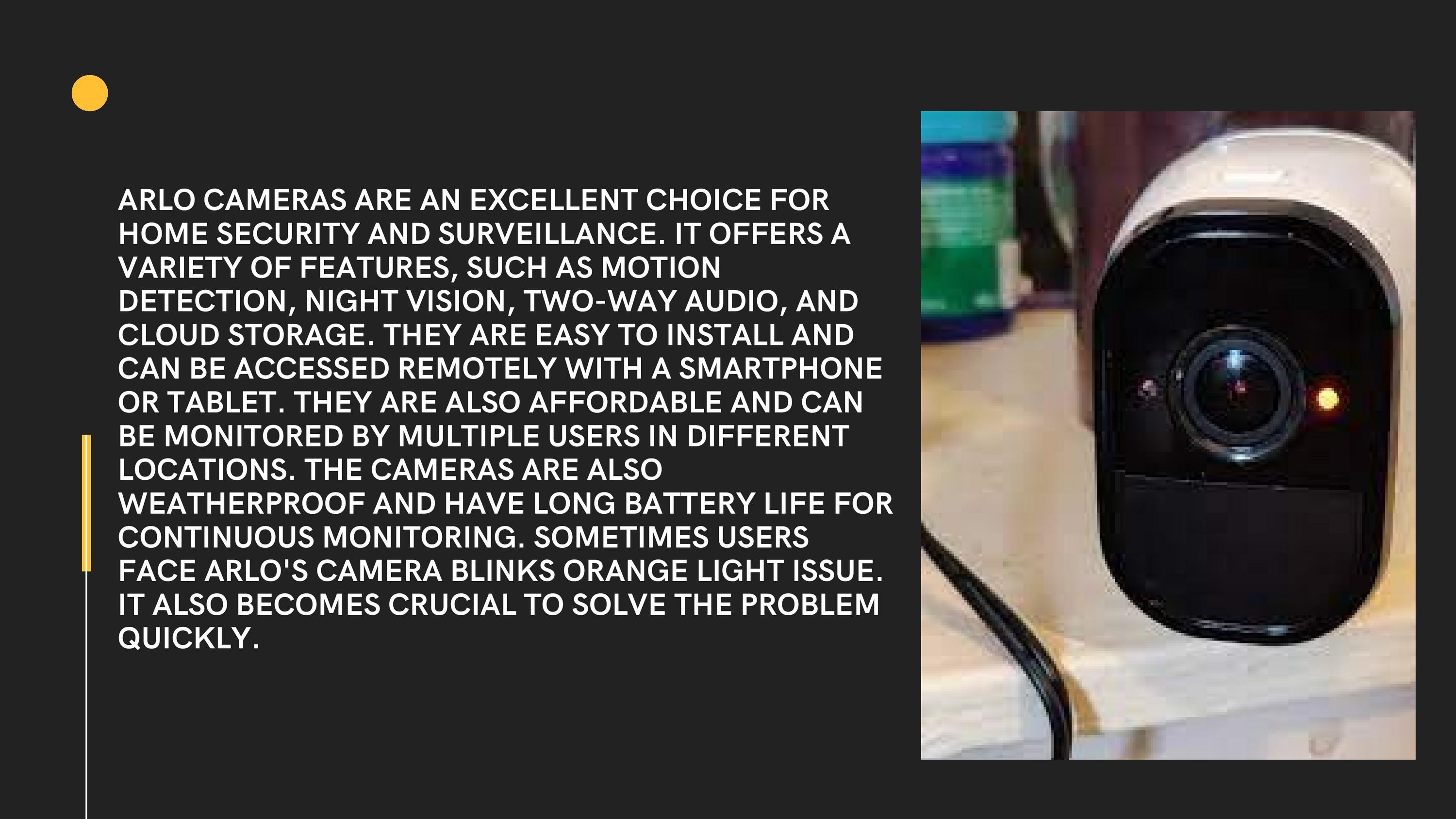 Troubleshoot Arlo Camera Blinks Orange by jacobmartin717 Issuu