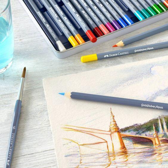 Creating Different Textures with FaberCastell Watercolor Pencils by