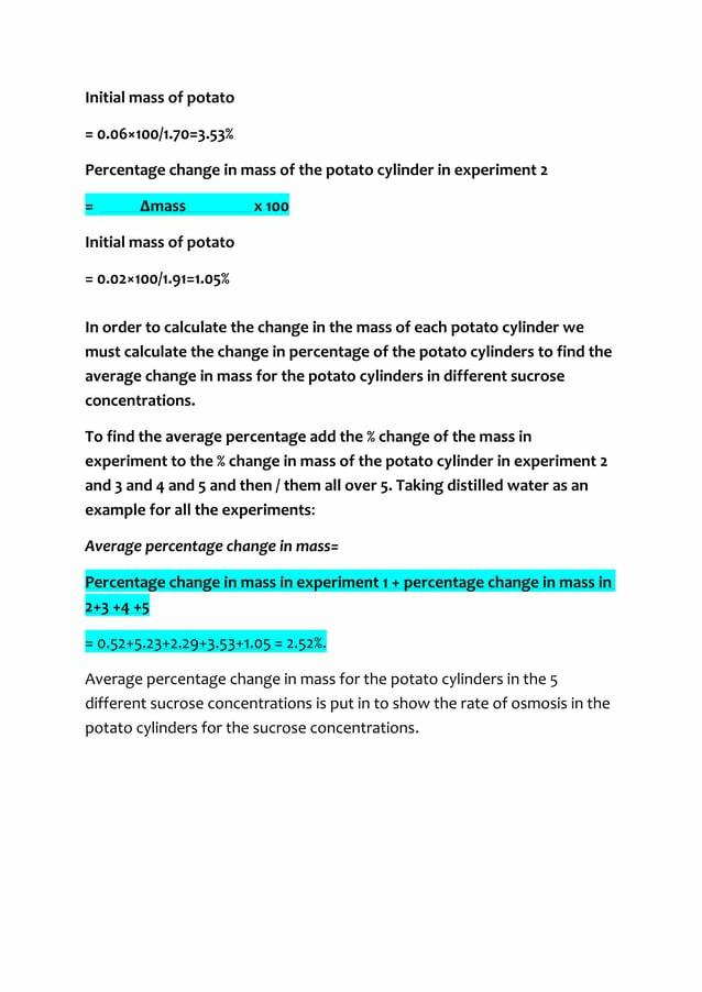 Osmosis Lab Report by Christy Mcgee Issuu