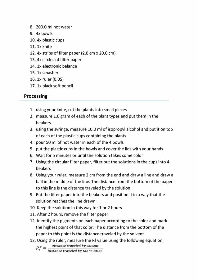 Chromatography Lab Report Biology by Dana Johnson Issuu