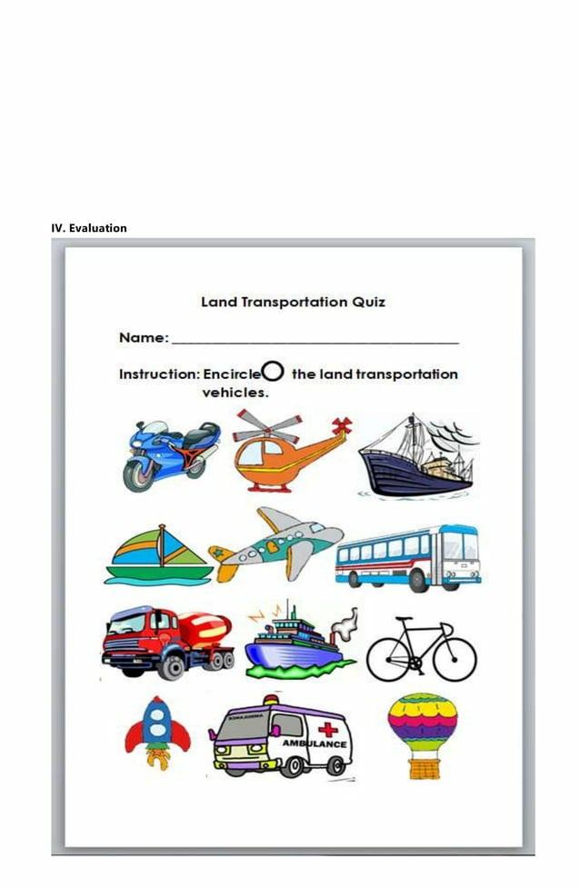 LAND TRANSPORTATION DETAILED LESSON PLAN by Tiffany Jones Issuu