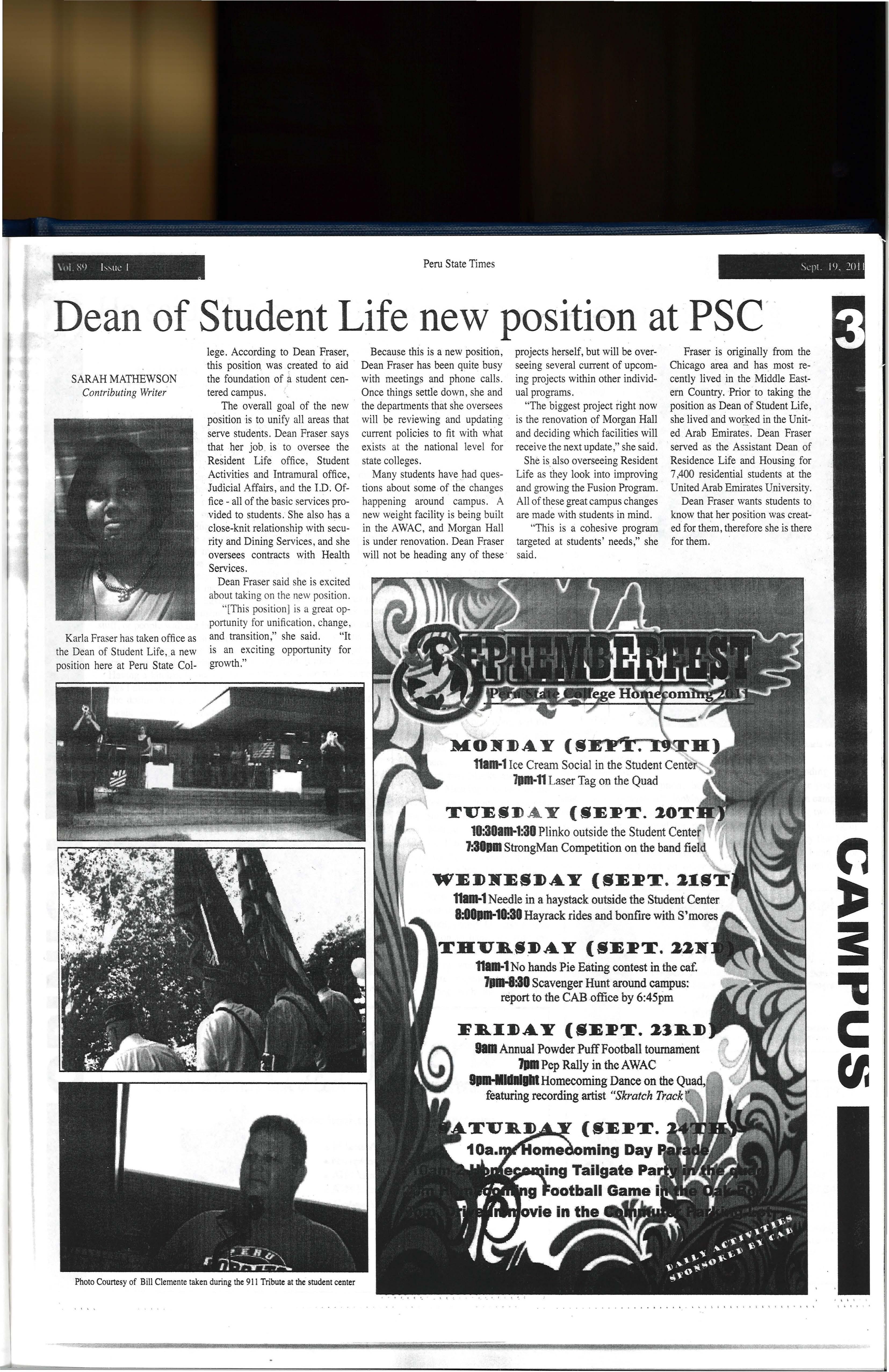 2011 2012 Peru State Times Peru NE  Issues 1 8 by Peru State  