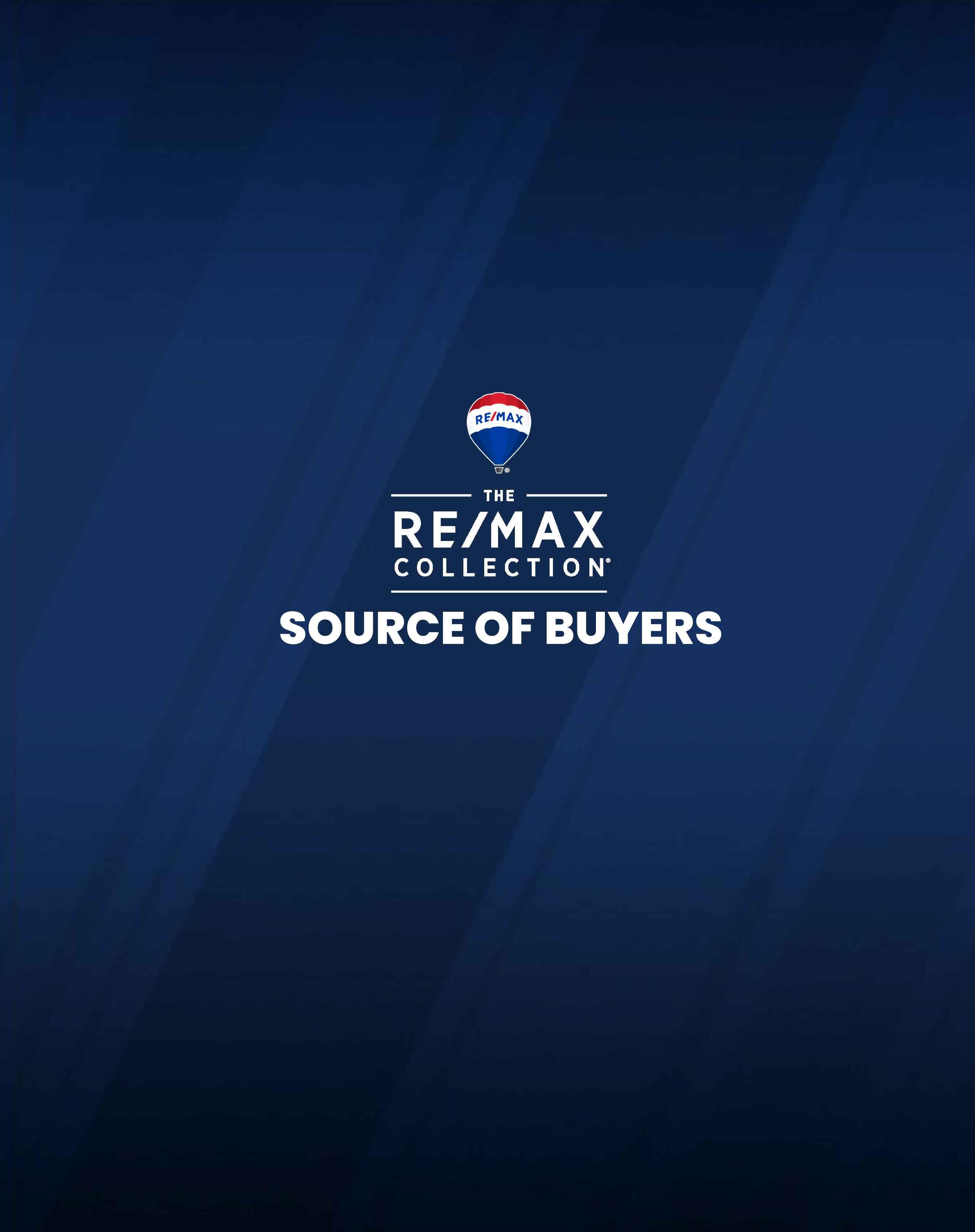 RE/MAX Collection Source of Buyers by RE/MAX Properties of the Summit