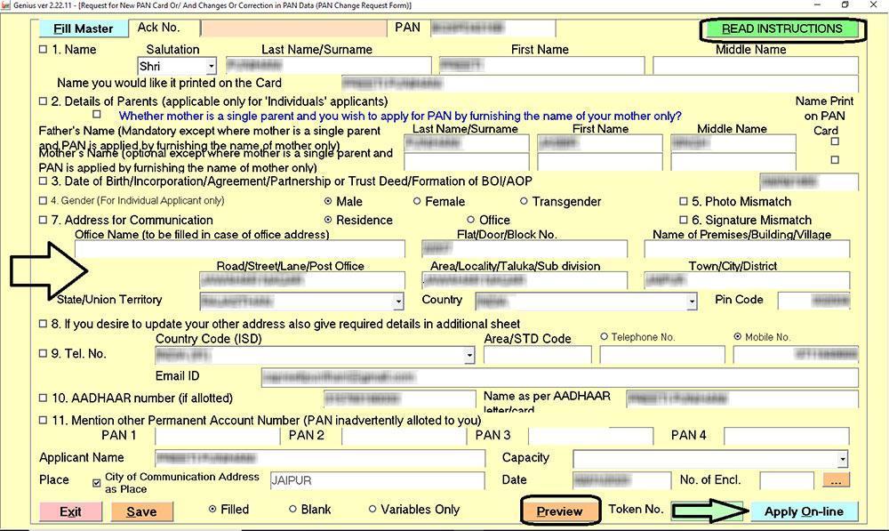 Genius Tax Software Can Update Your PAN Card & Make Corrections by