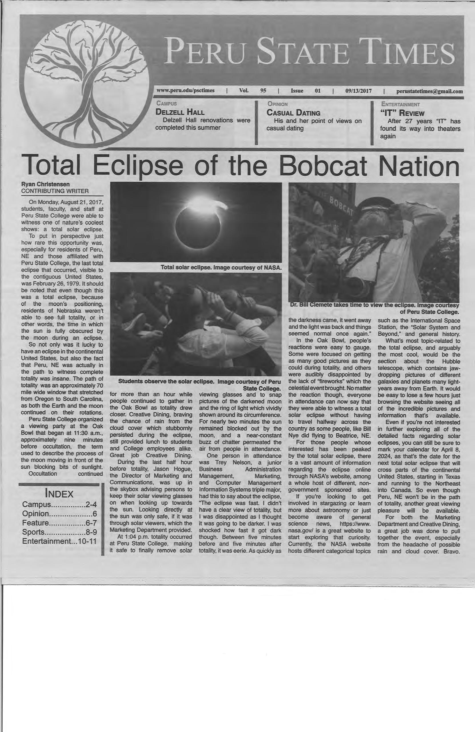 20172018 Peru State Times (Peru, NE) Issues 18 by Peru State