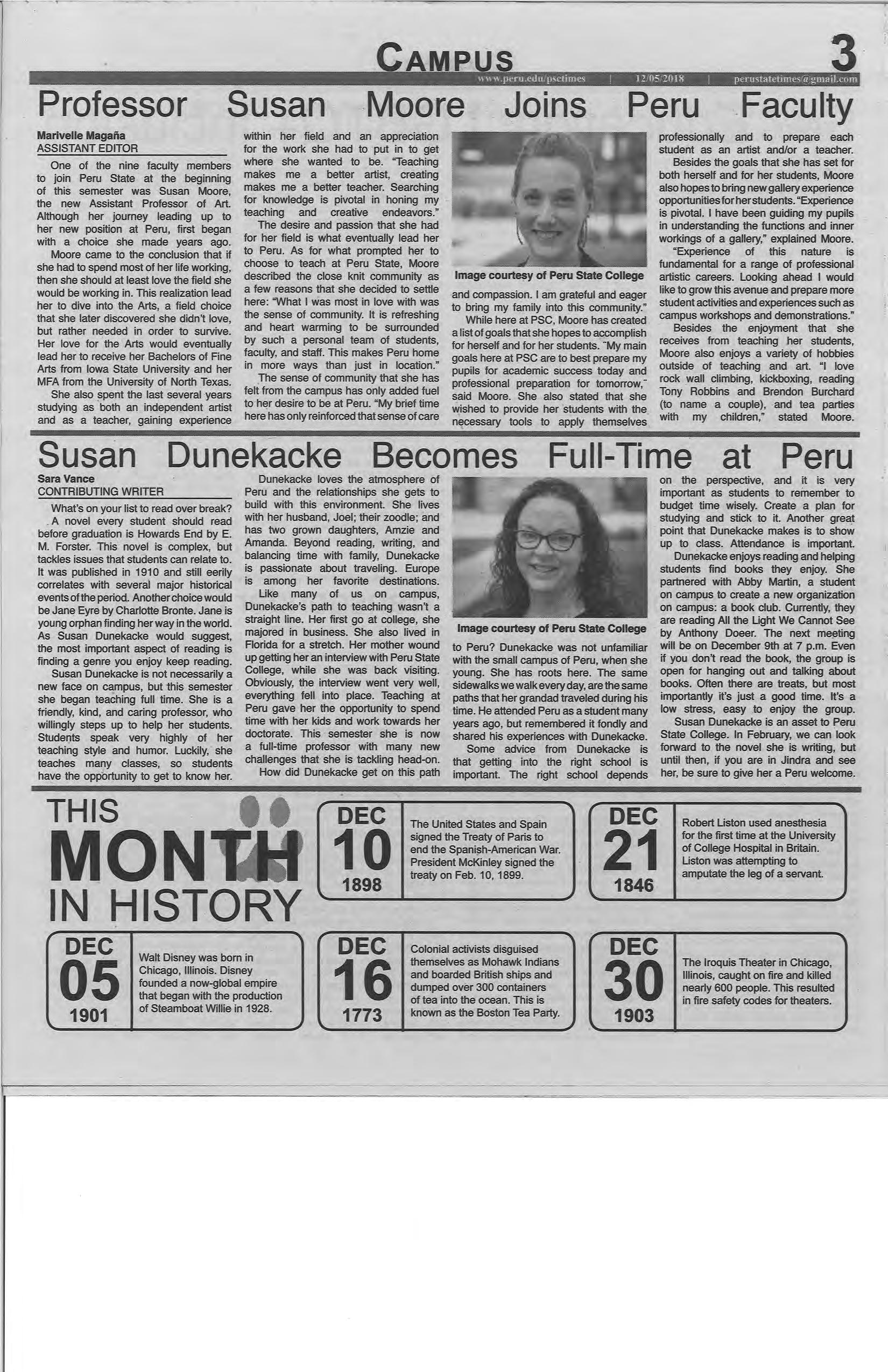 20182019 Peru State Times (Peru, NE) Issues 16 by Peru State