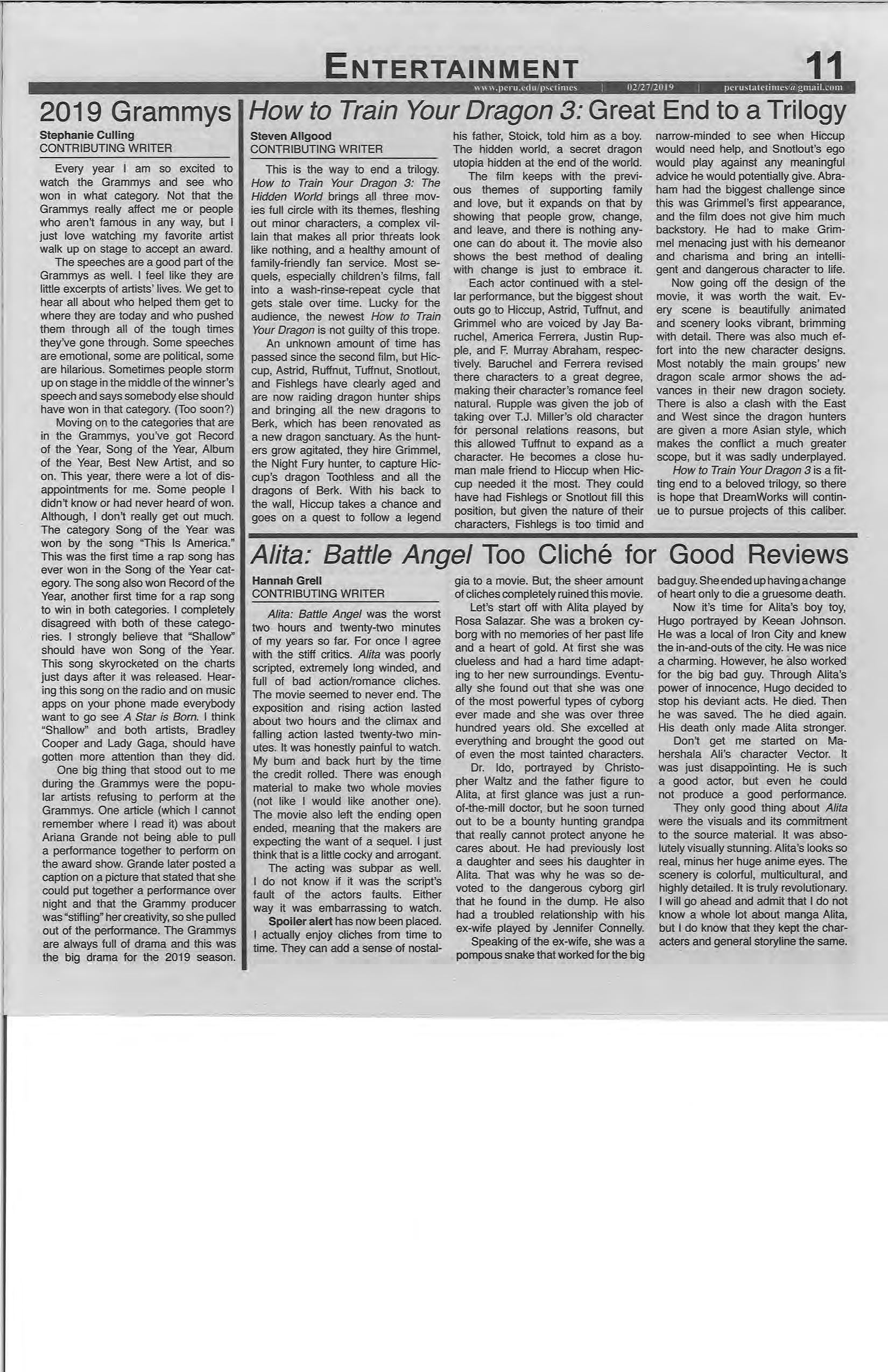 20182019 Peru State Times (Peru, NE) Issues 16 by Peru State