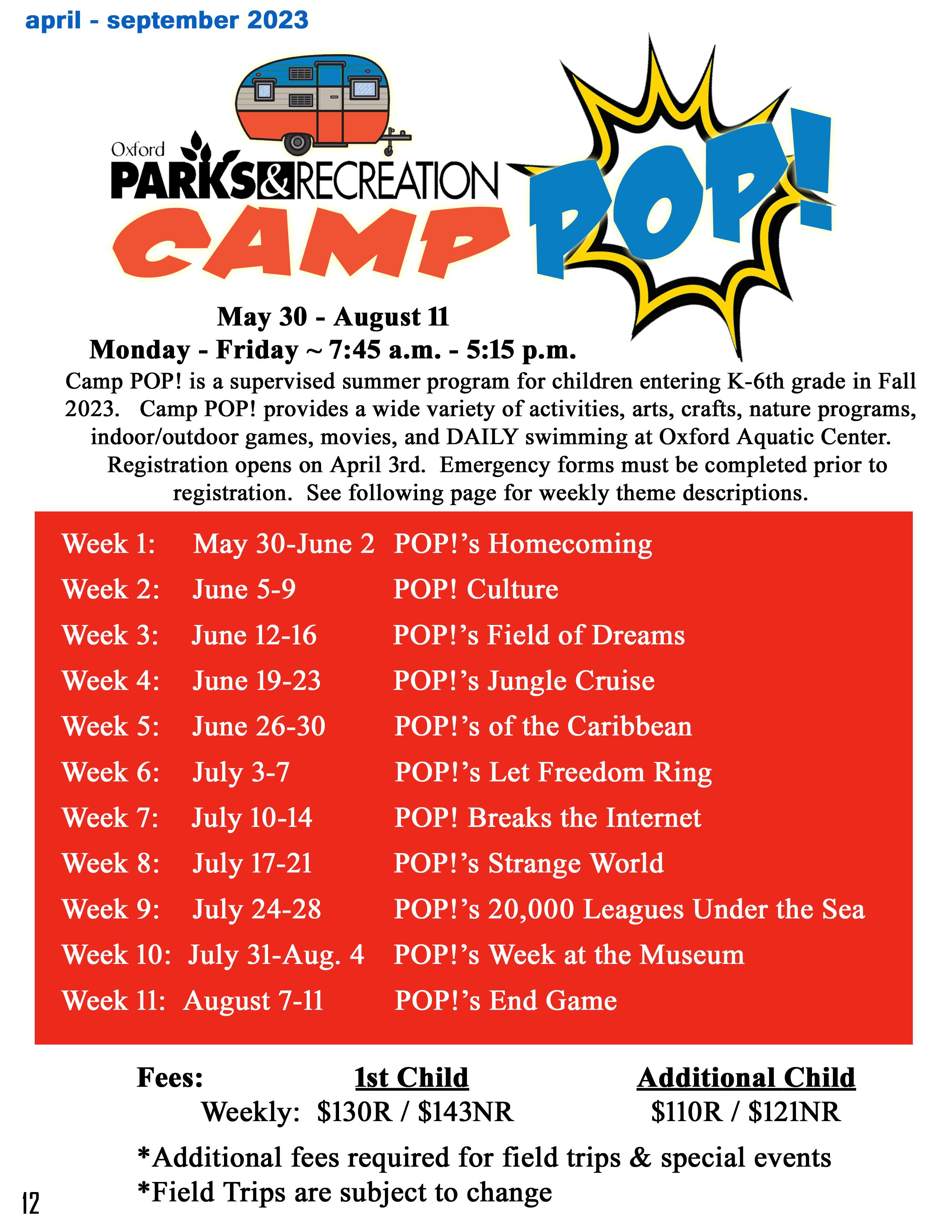 OPRD AprilSeptember 2023 Program Guide by City of Oxford Ohio Issuu