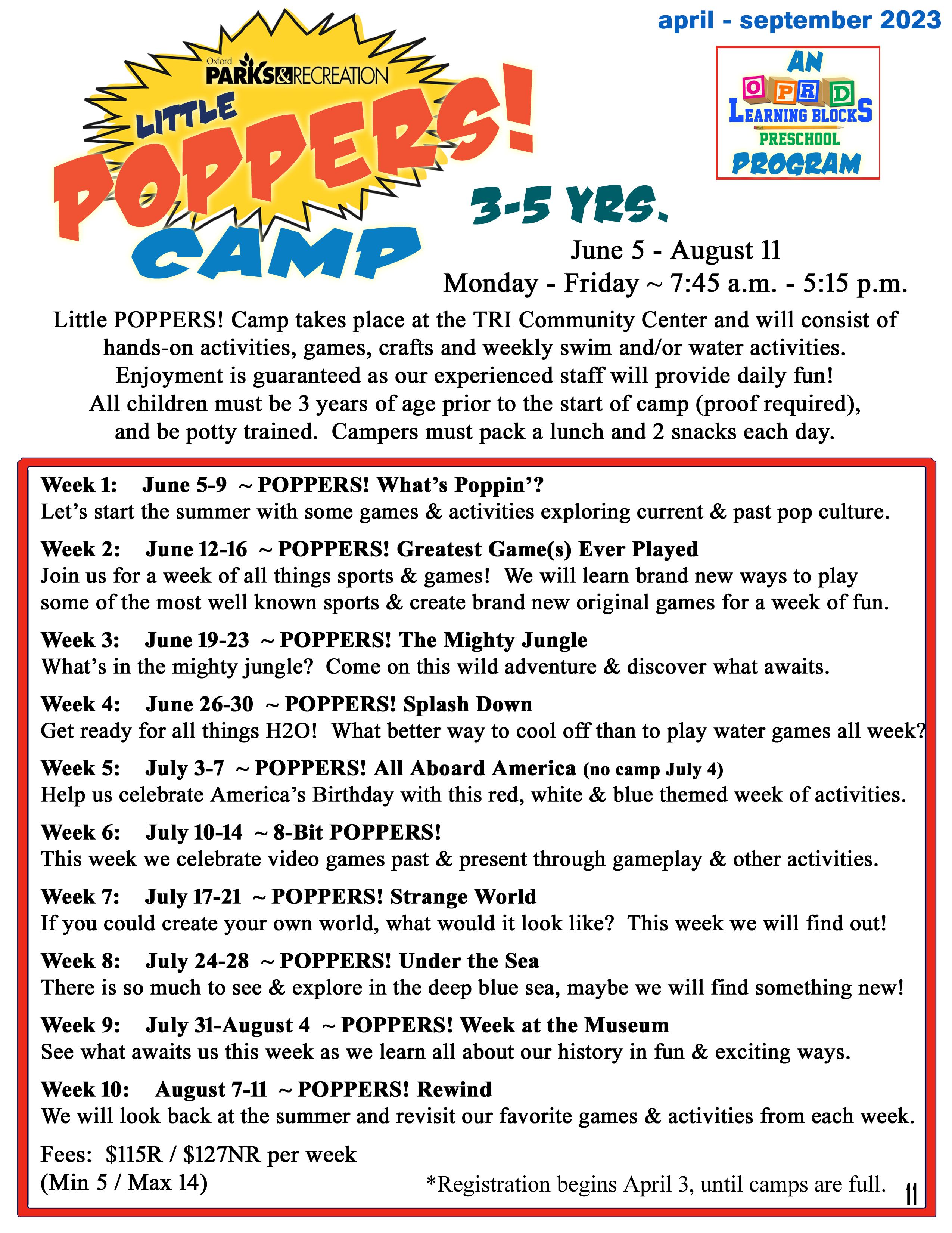 OPRD AprilSeptember 2023 Program Guide by City of Oxford Ohio Issuu