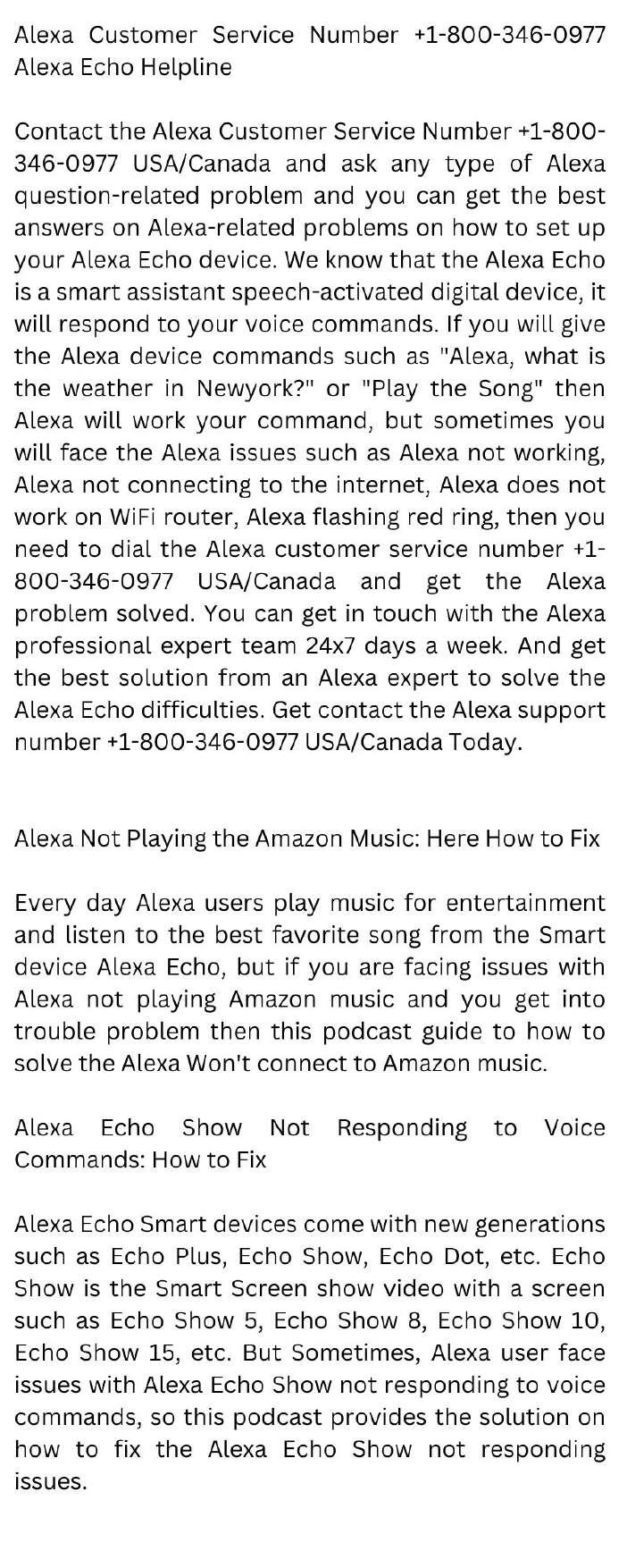 Alexa Helpline Alexa Customer Support 800 Phone Number by Amazonalexa Issuu