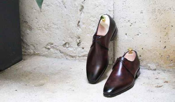 Treating leather shoes on sale