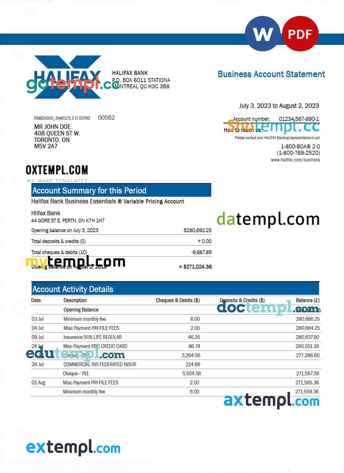 HALIFAX Bank bank statement by Edutempl Store Issuu
