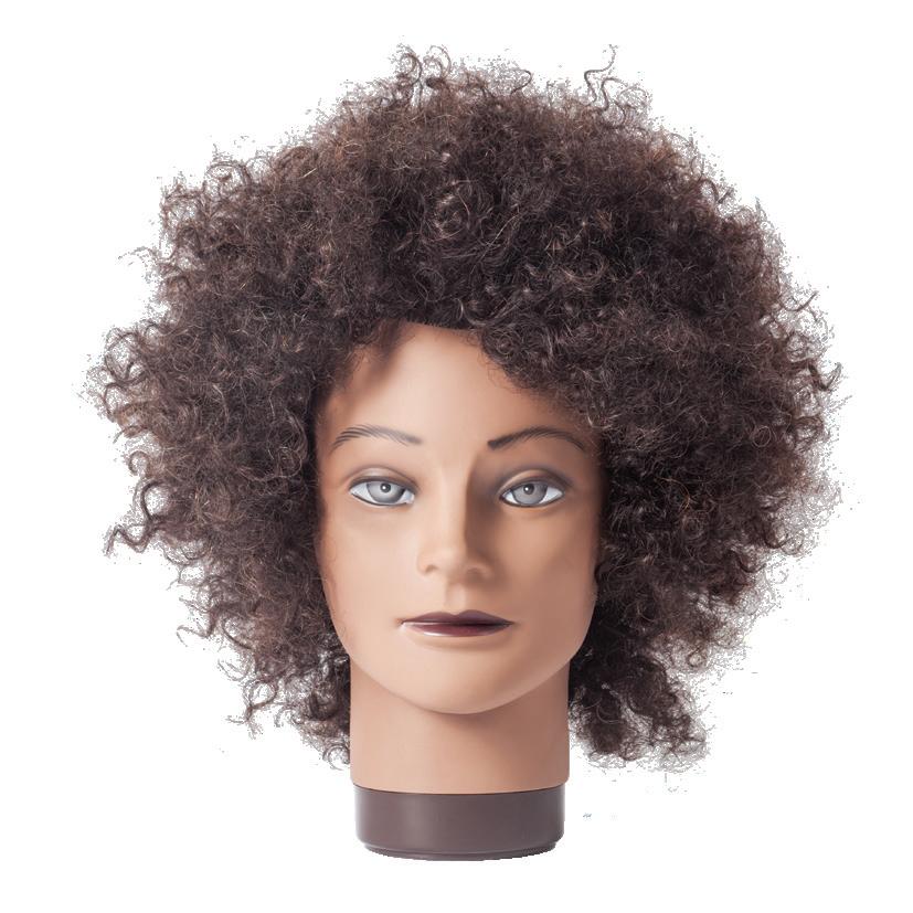 BaByliss Pro Deluxe Dark Female Mannequin with Permed Hair