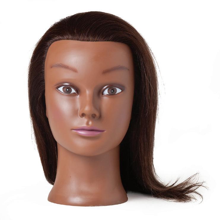 BaByliss Pro Deluxe Dark Female Mannequin with Permed Hair