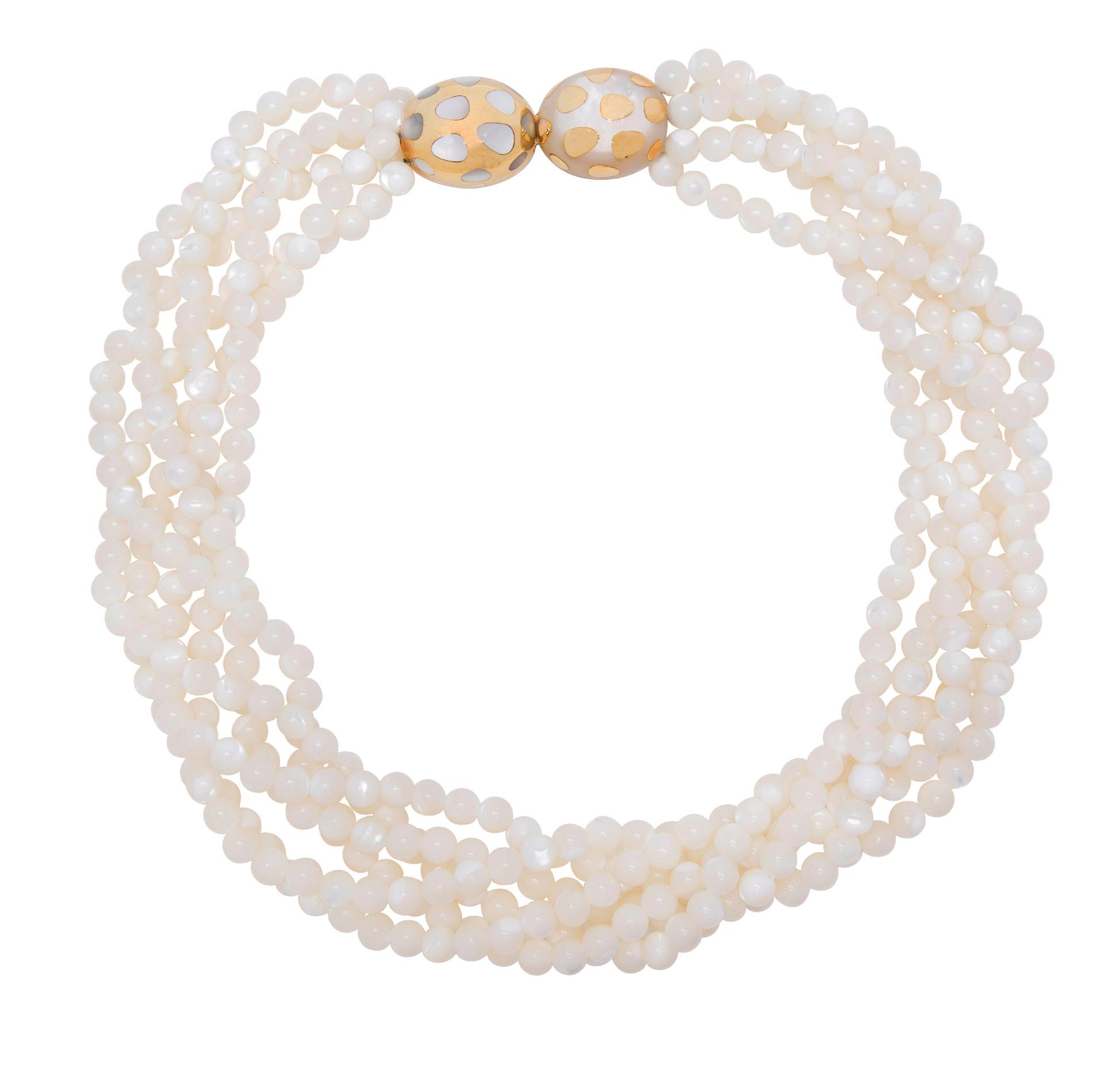 Chanel 2017 Cosmopolite Triple Stand Pearl Necklace 17A