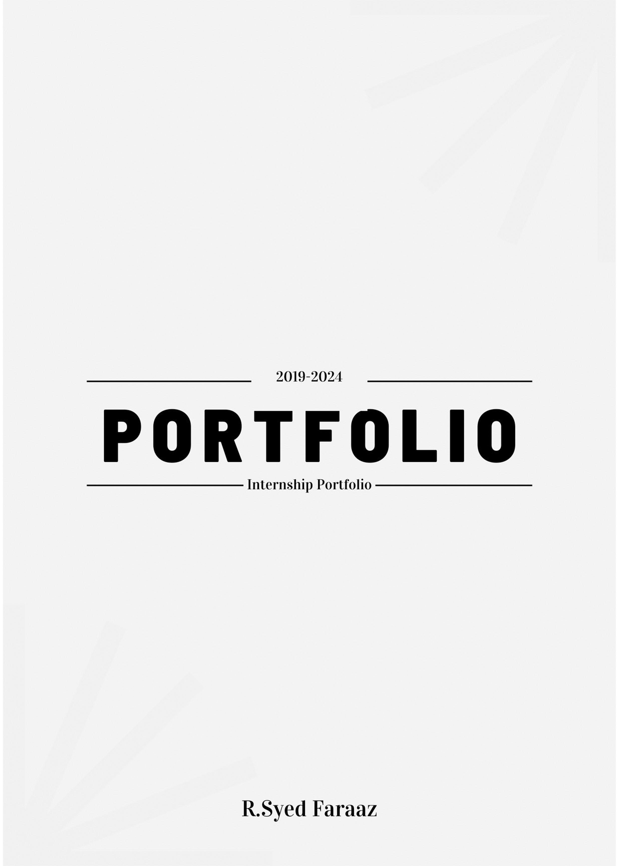 R. Syed Faraaz Architecture internship portfolio 20192024. by Syed