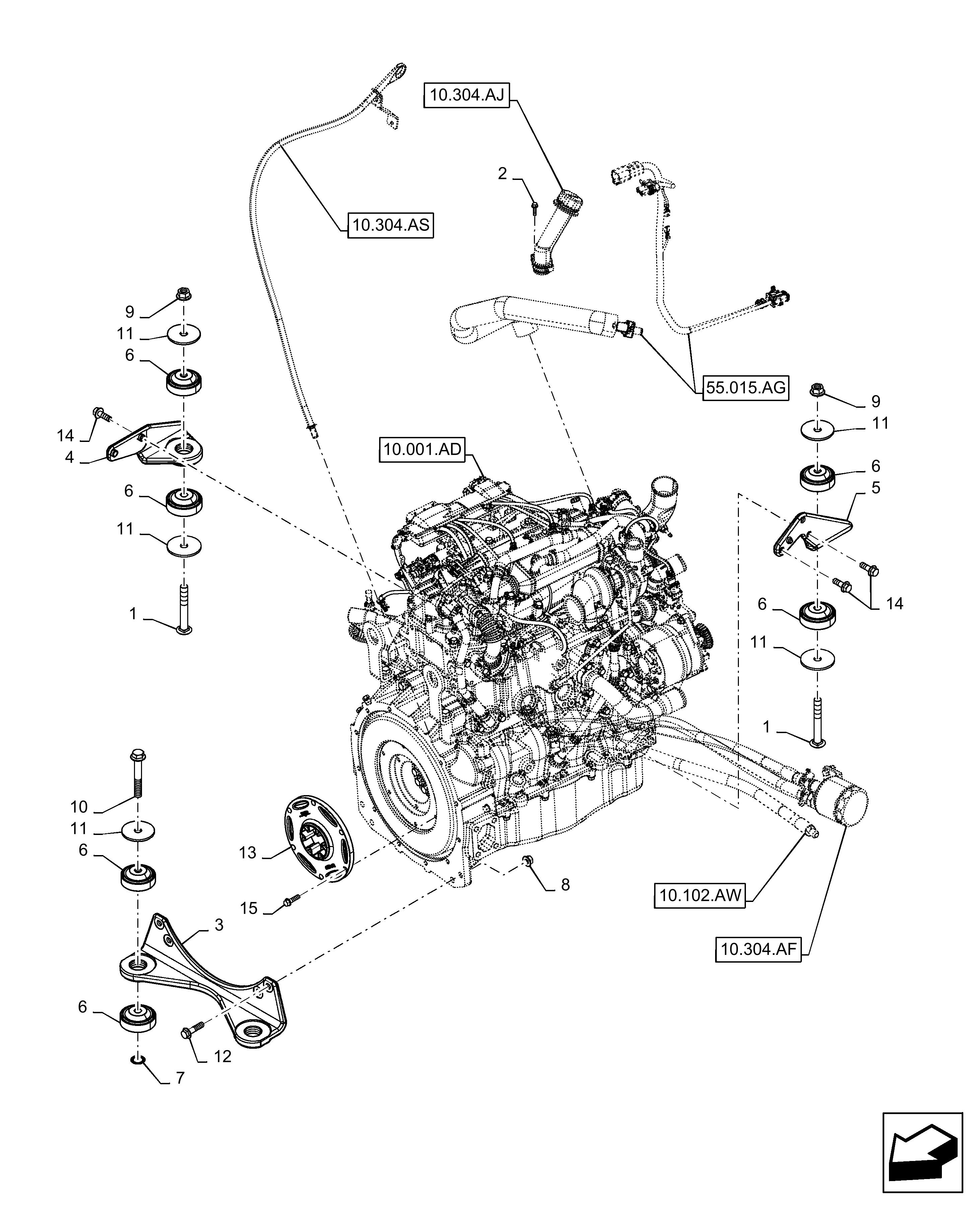 CASE TR340 Compact Track Loader Tier 4B Parts Catalogue Manual Instant