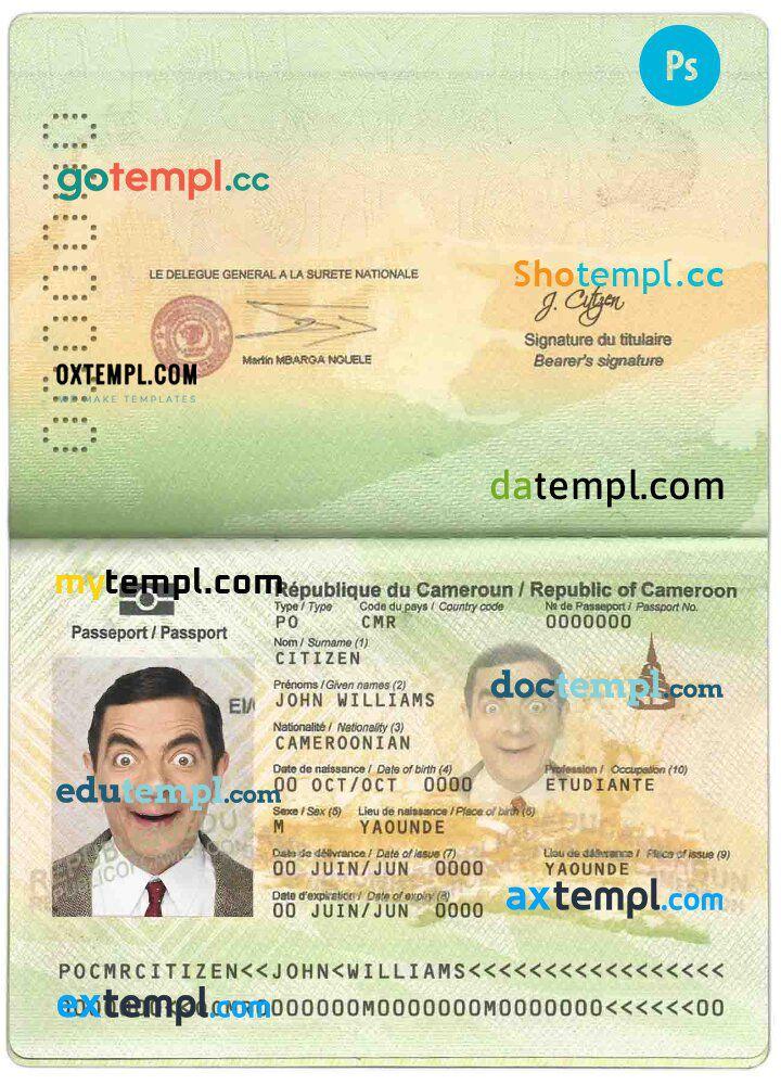 Cameroon passport template in PSD format by doctemplpass Issuu