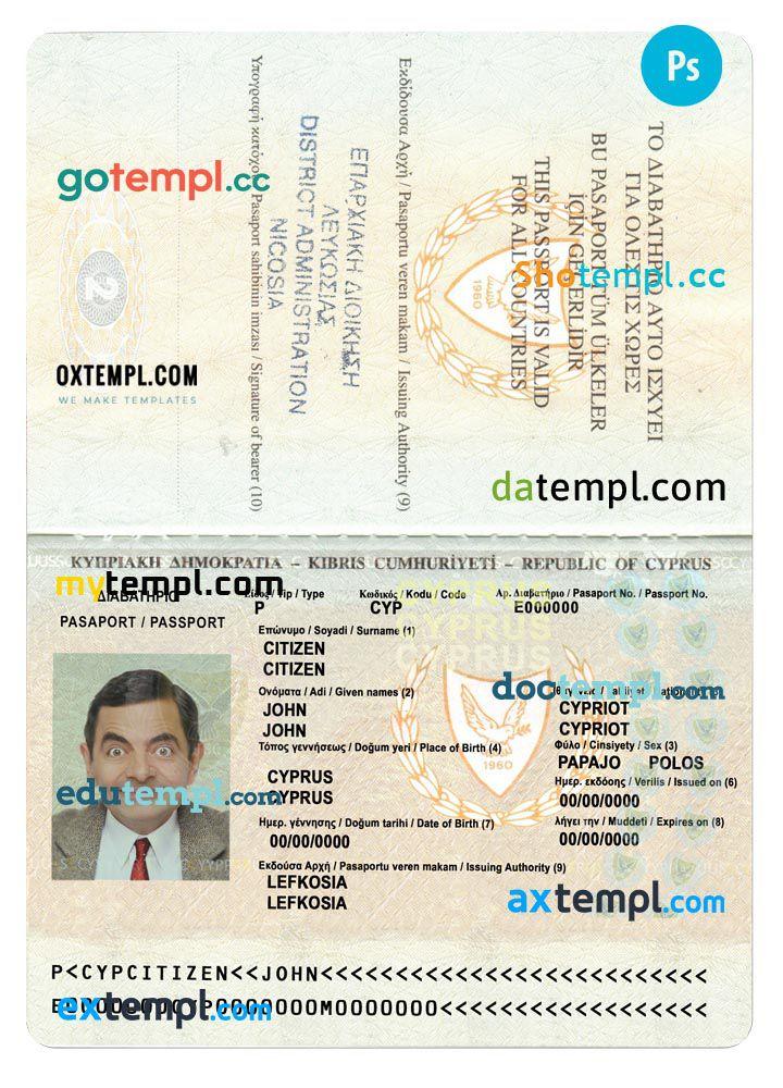 Cyprus passport template in PSD format, version 2 by doctemplpass Issuu