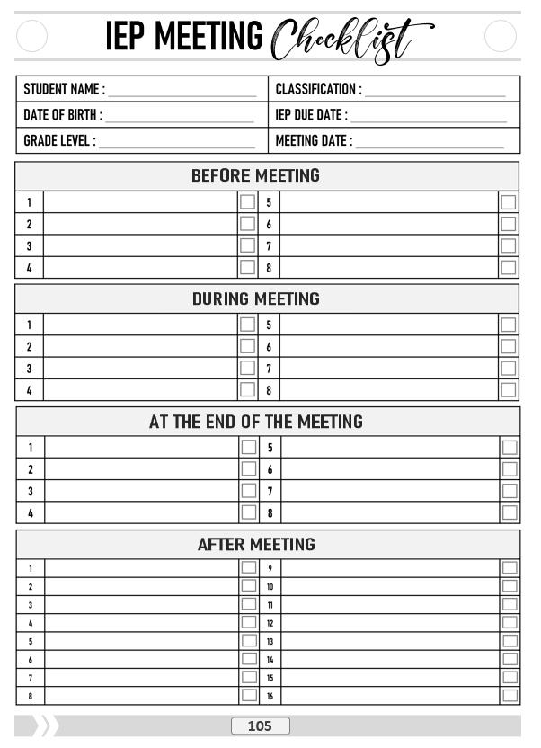 IEP PLANNER 20232024 Special Education Teachers includes for 30