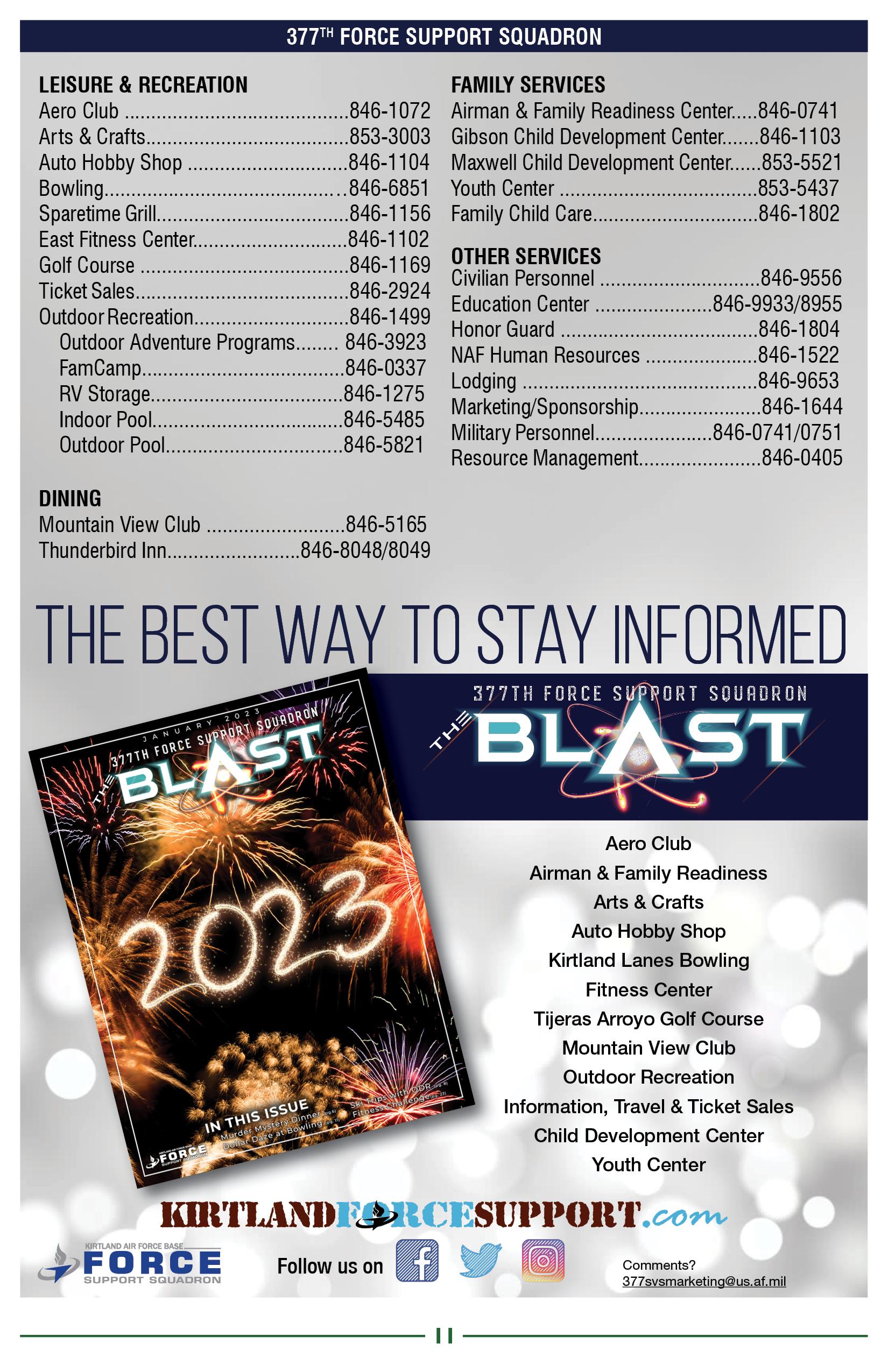 Kirtland Outdoor Recreation Rental Catalogue Summer 2023 by 377 FSS